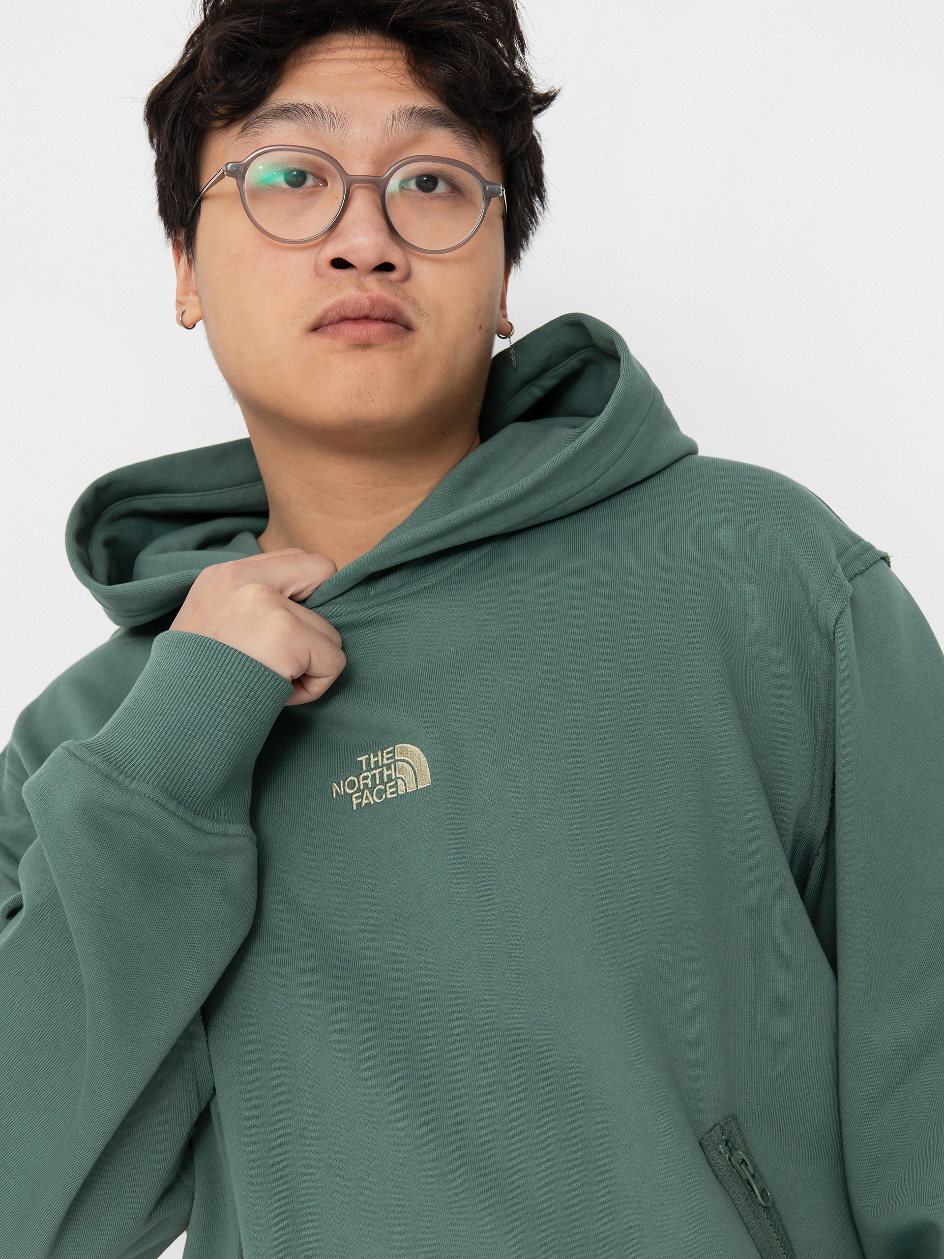 The North Face Heritage Graphic Relaxed HD Hoodie (duck green)