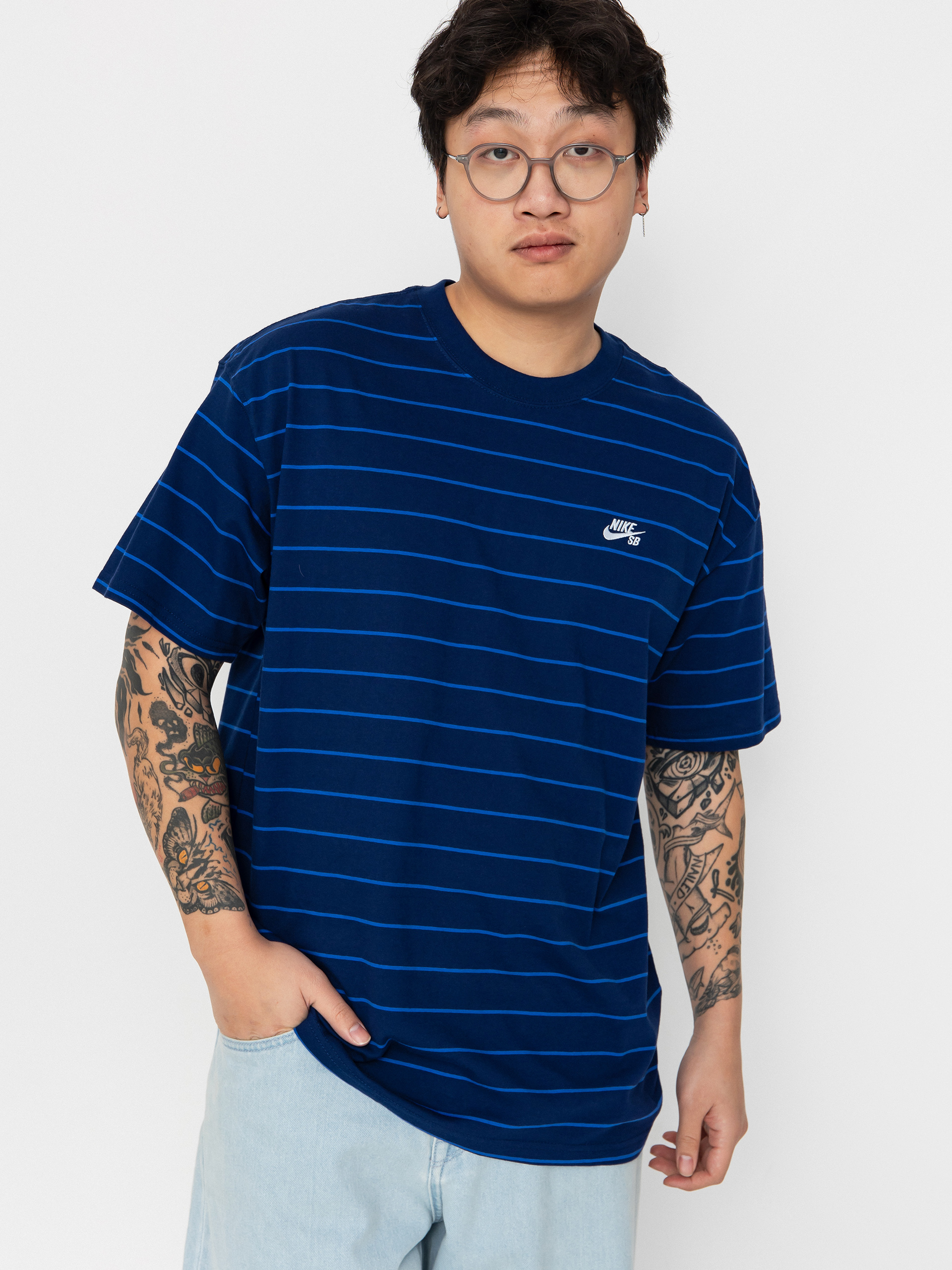 Nike SB Stripe T-Shirt (blue void)