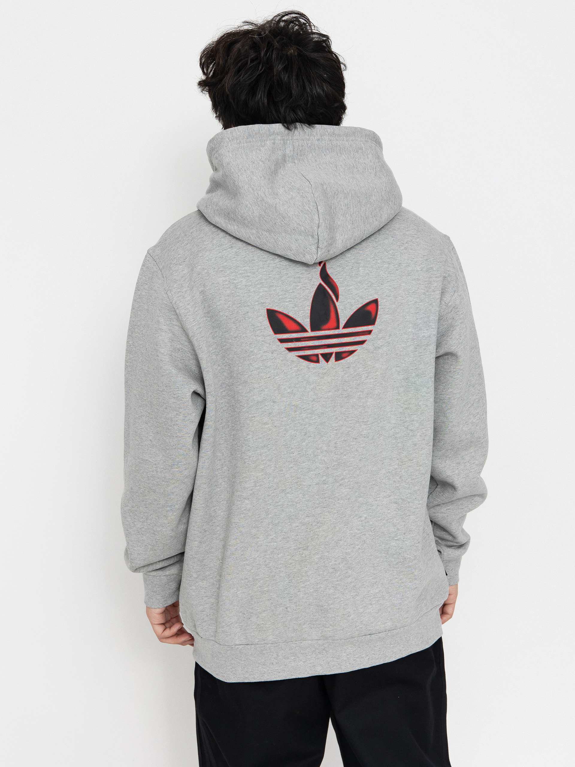 adidas Trf Trch HD Hoodie (mgreyh/red)