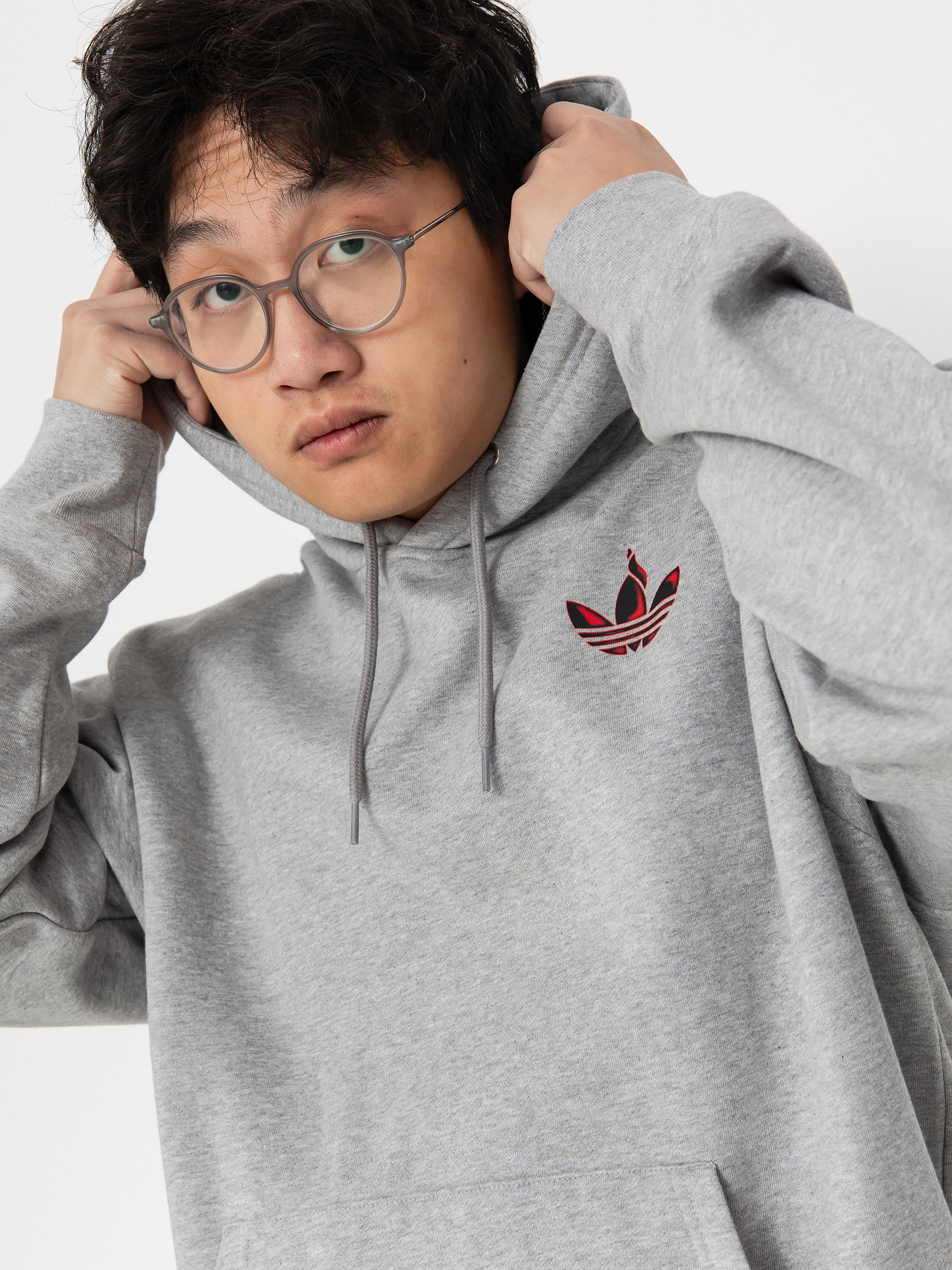 adidas Trf Trch HD Hoodie - grey (mgreyh/red)