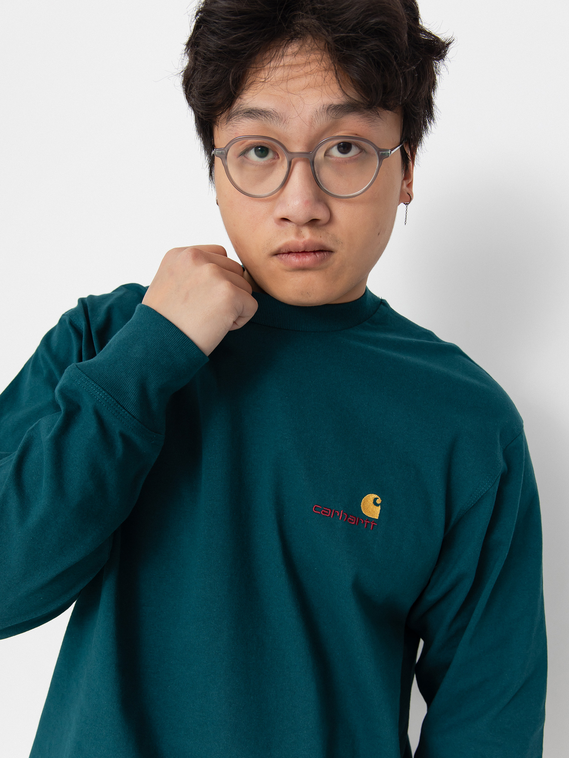 Carhartt WIP American Script Longsleeve (malachite)