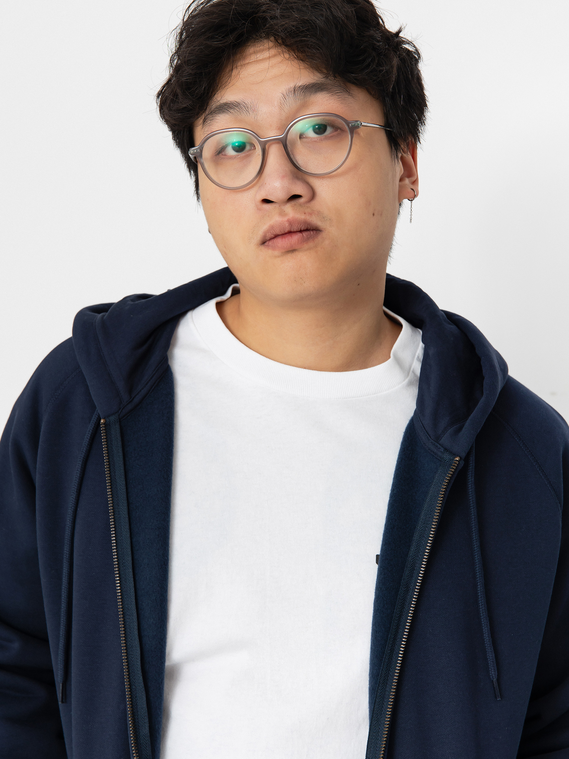★ドイツ発*carhartt WIP*新作*Chase ZIP フーディ/Mizar★ Carhartt WIP Chase ZHD Hoodie - navy blue (mizar/gold)