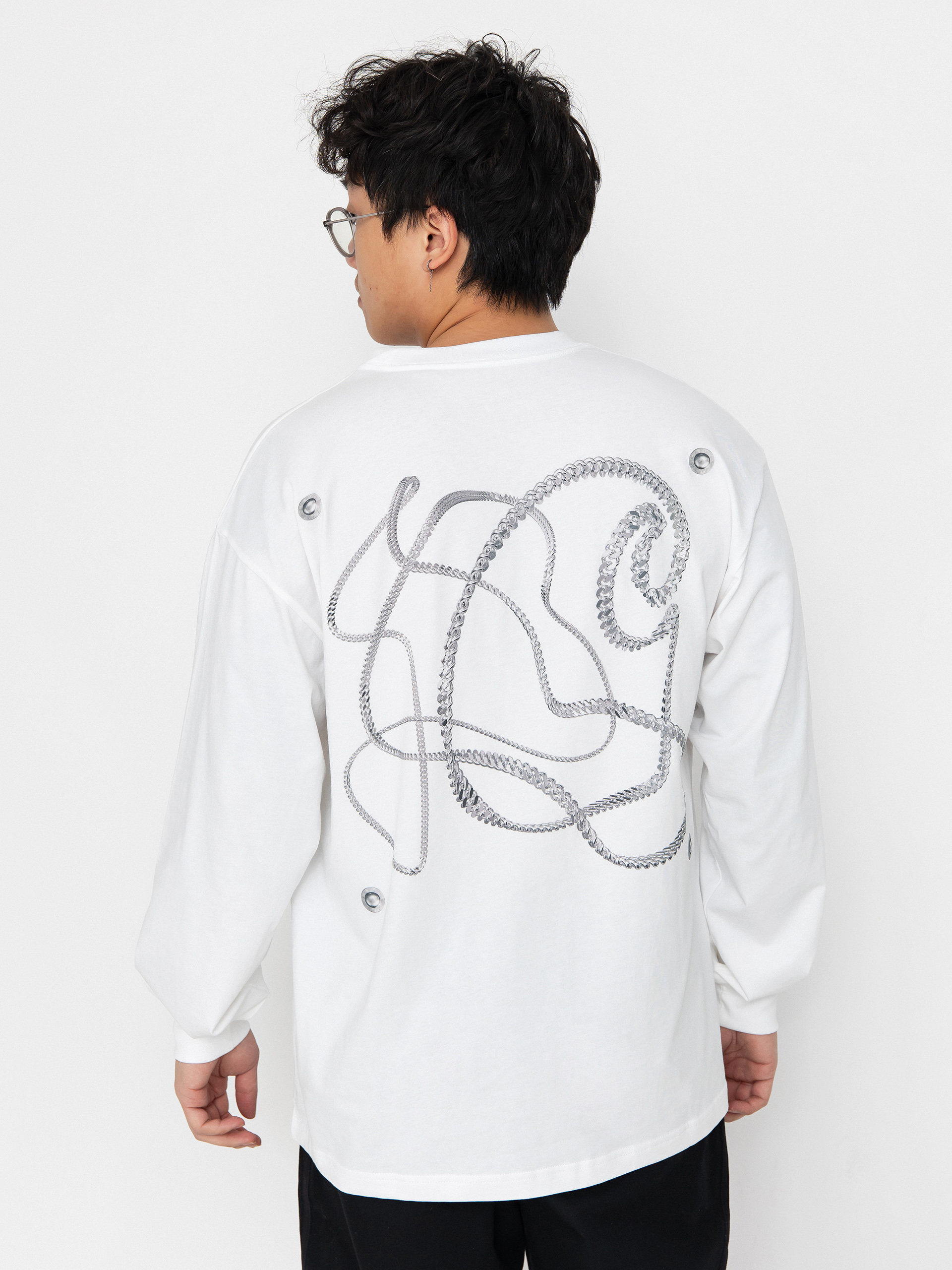 Carhartt WIP Chain Link Longsleeve (white/silver)