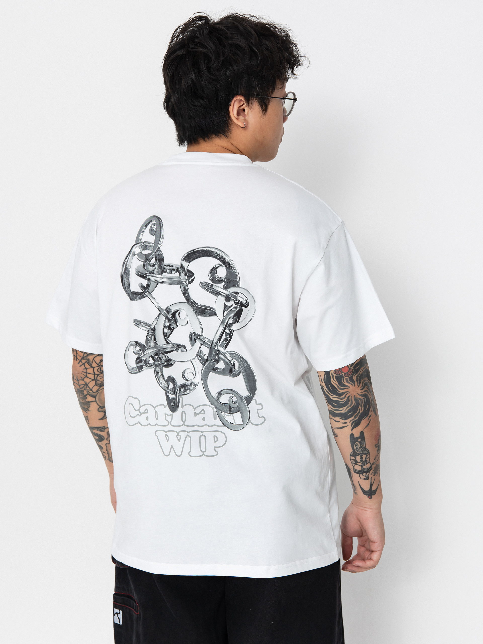 Carhartt WIP T-Shirt Linked Charms (white/silver)