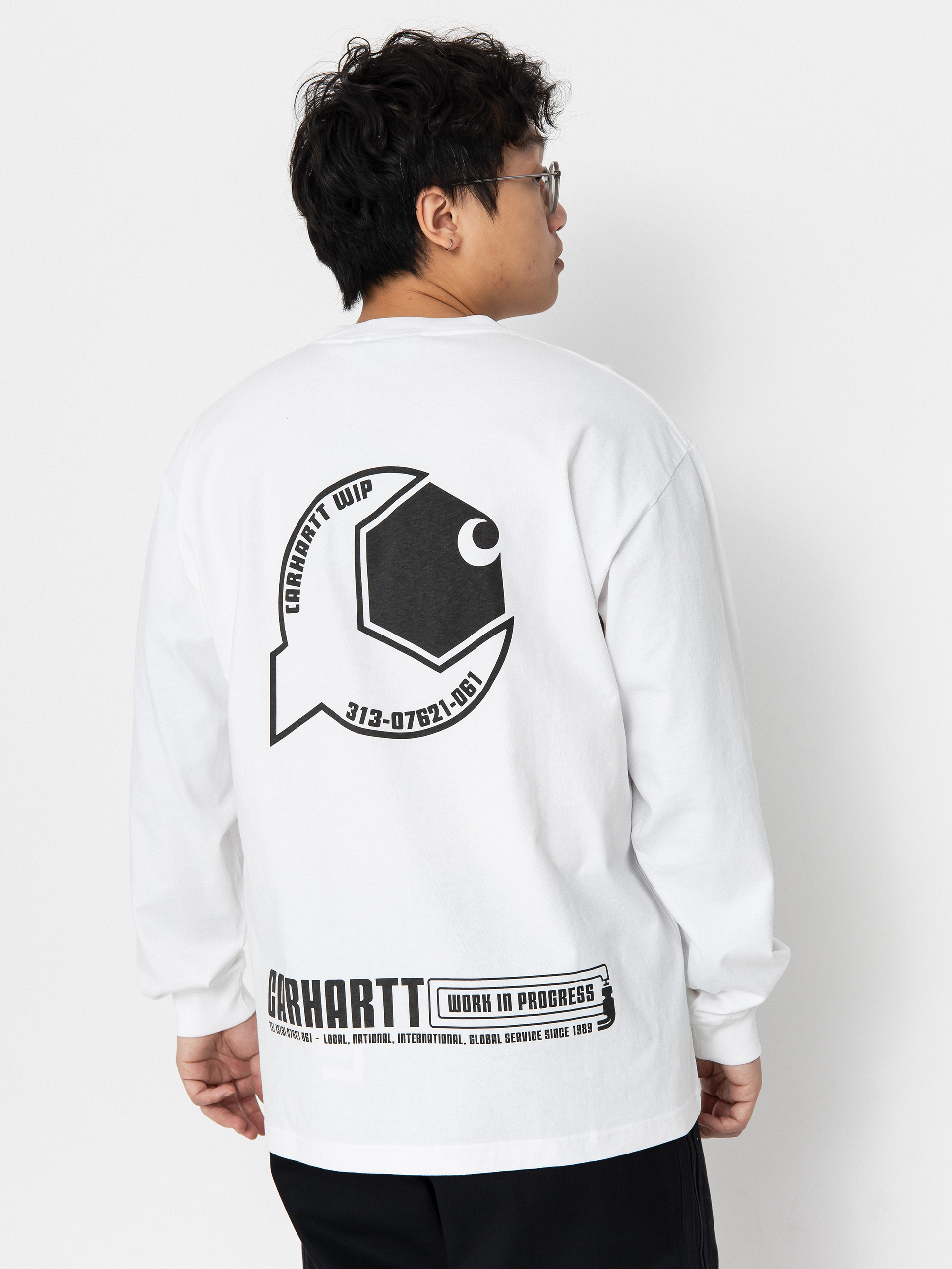 Carhartt WIP Longsleeve Industry - white (white/black)
