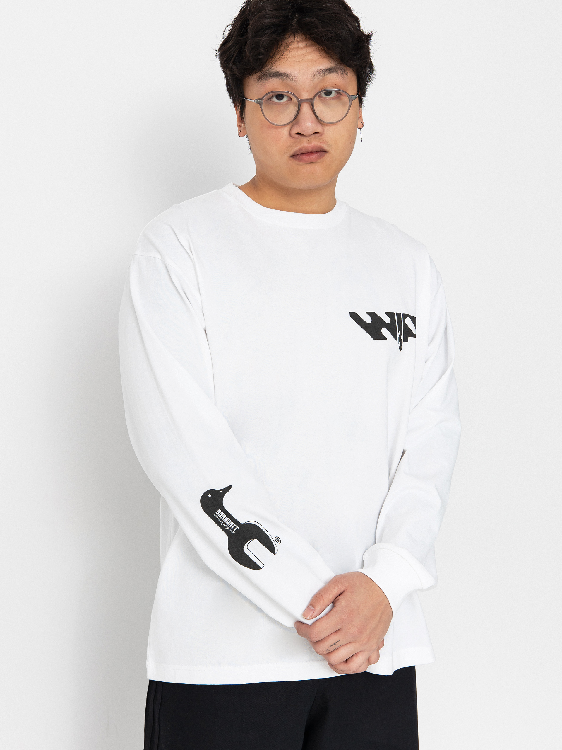 Carhartt WIP Longsleeve Industry (white/black)