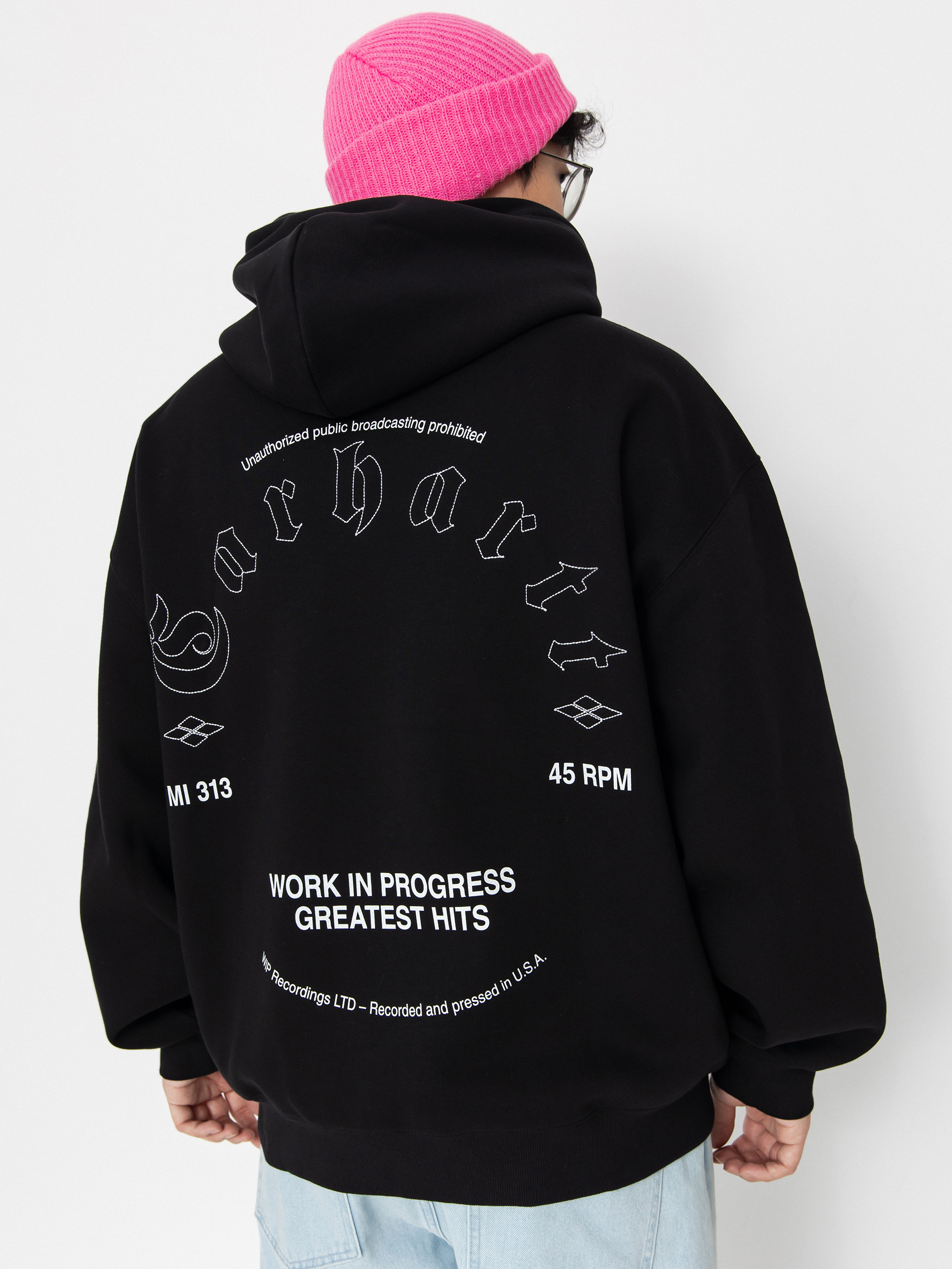 [Carhartt]\"Greatest Hits\" フード付き スウェット ユニセックス Carhartt WIP Greatest Hits HD Hoodie - black (black/white)