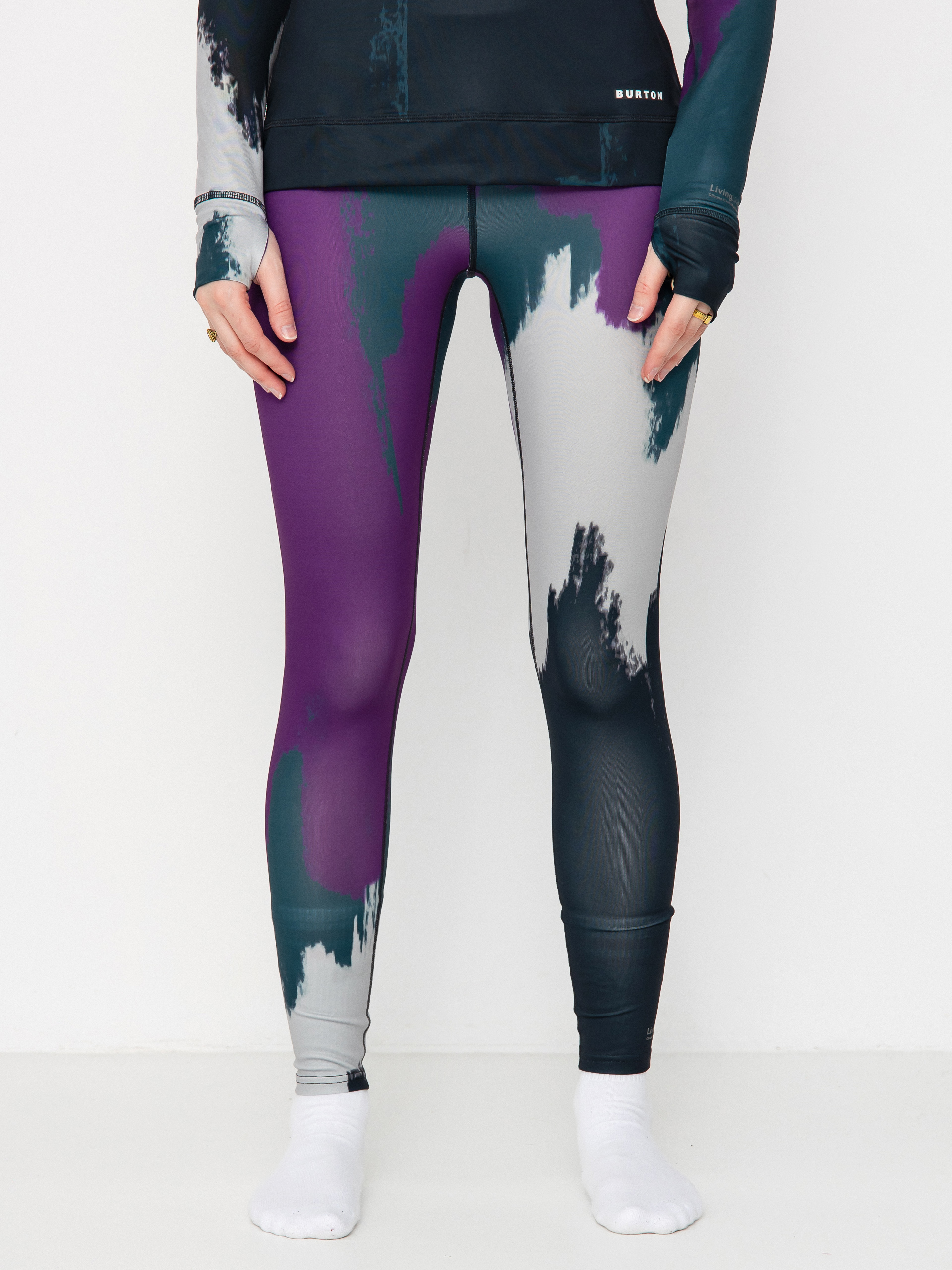 Womens Burton Active leggings Lightweight X (silver sconce/forest chalk)