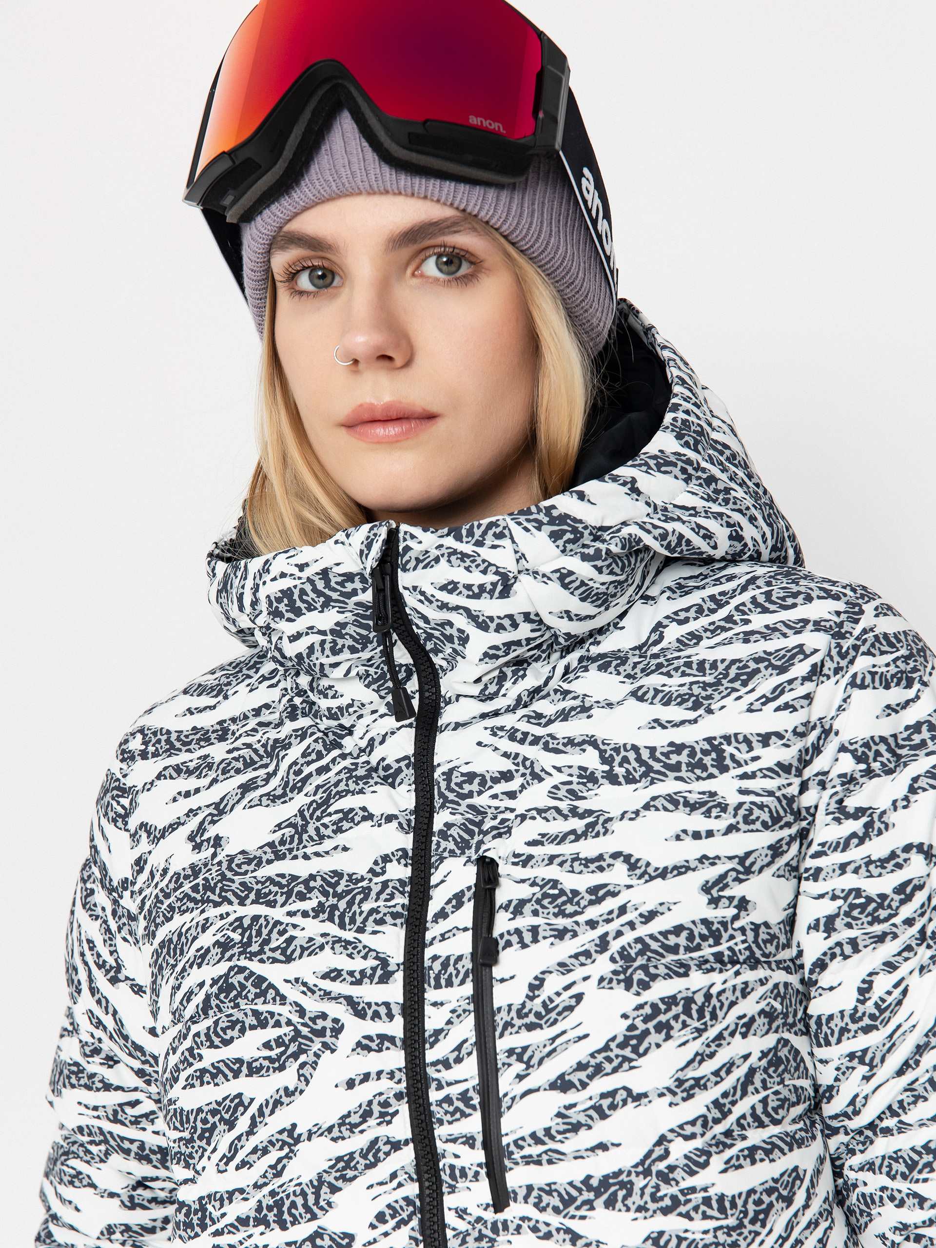 Womens Burton Snowboard jacket Loyil Down (zebra camo)