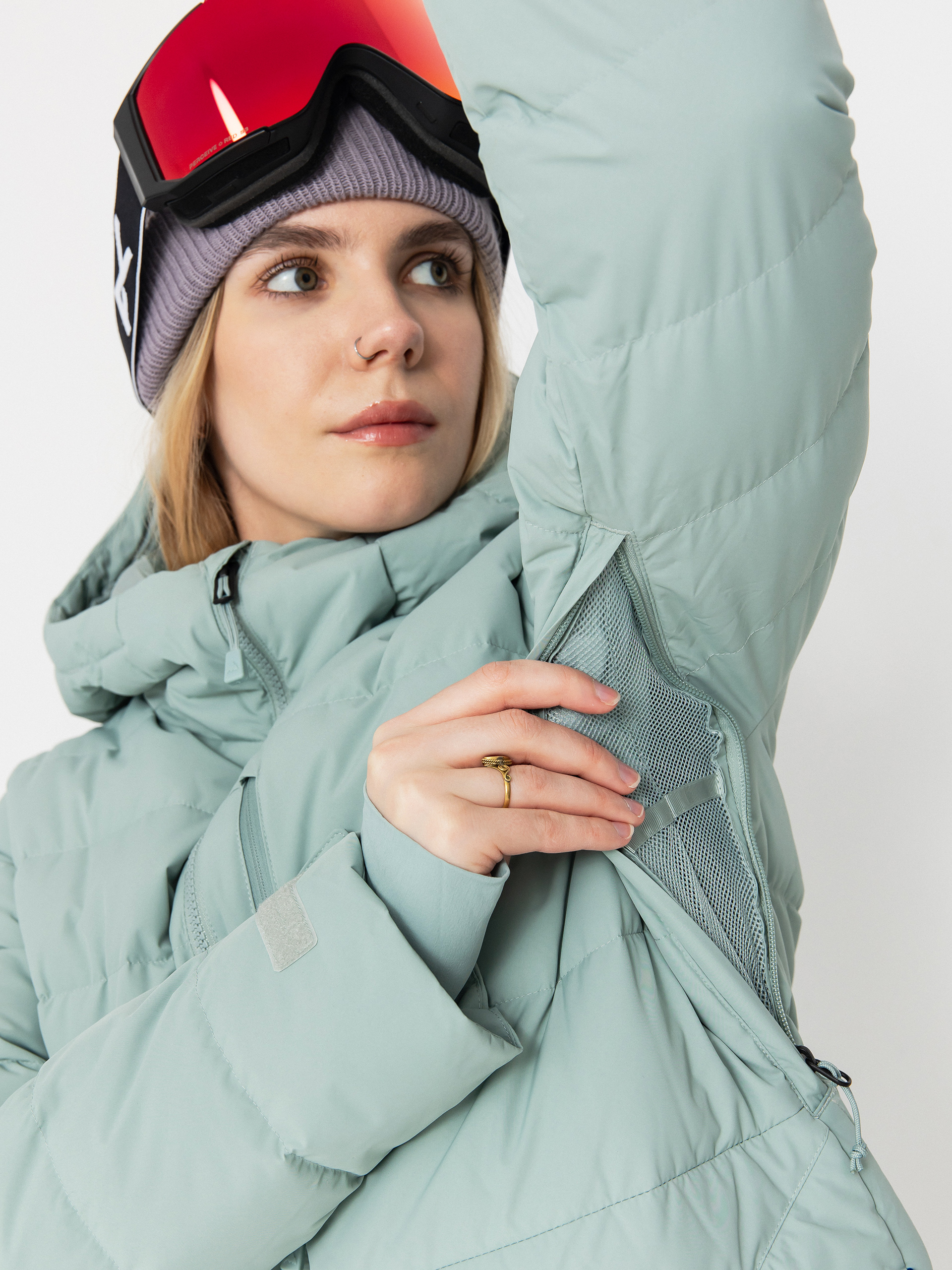 Womens Burton Snowboard jacket Loyil Down (petrol green)