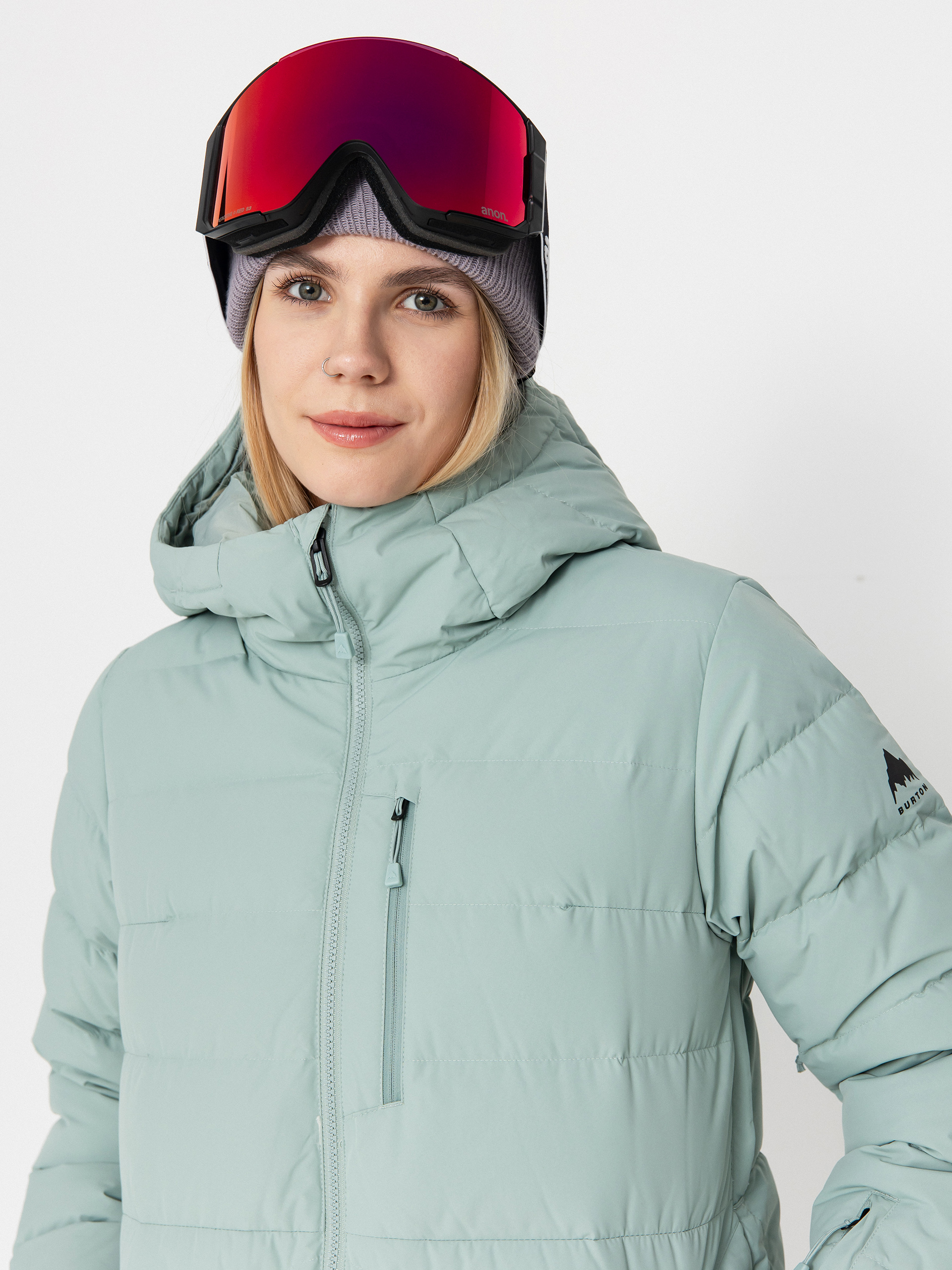 Damen Burton Snowboard Jacke Loyil Down (petrol green)