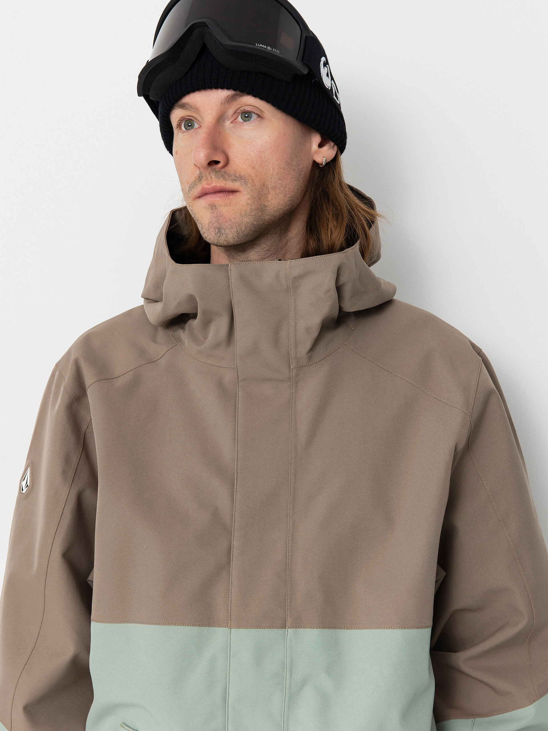 Volcom Snowboard jacket Brighton Full Zip - brown, blue (agave)