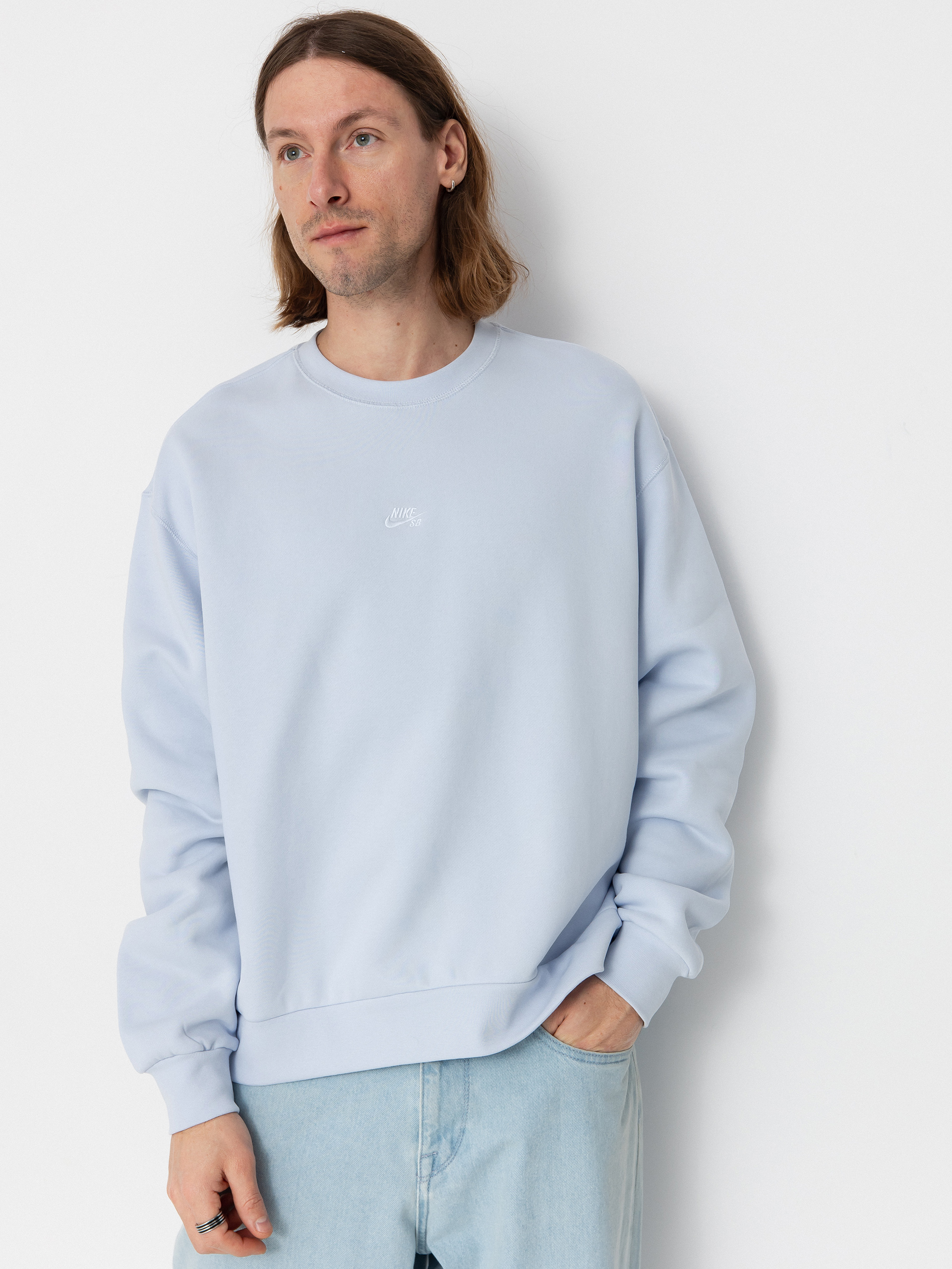 Nike SB Essential Logo Crew Sweatshirt (football grey/white)