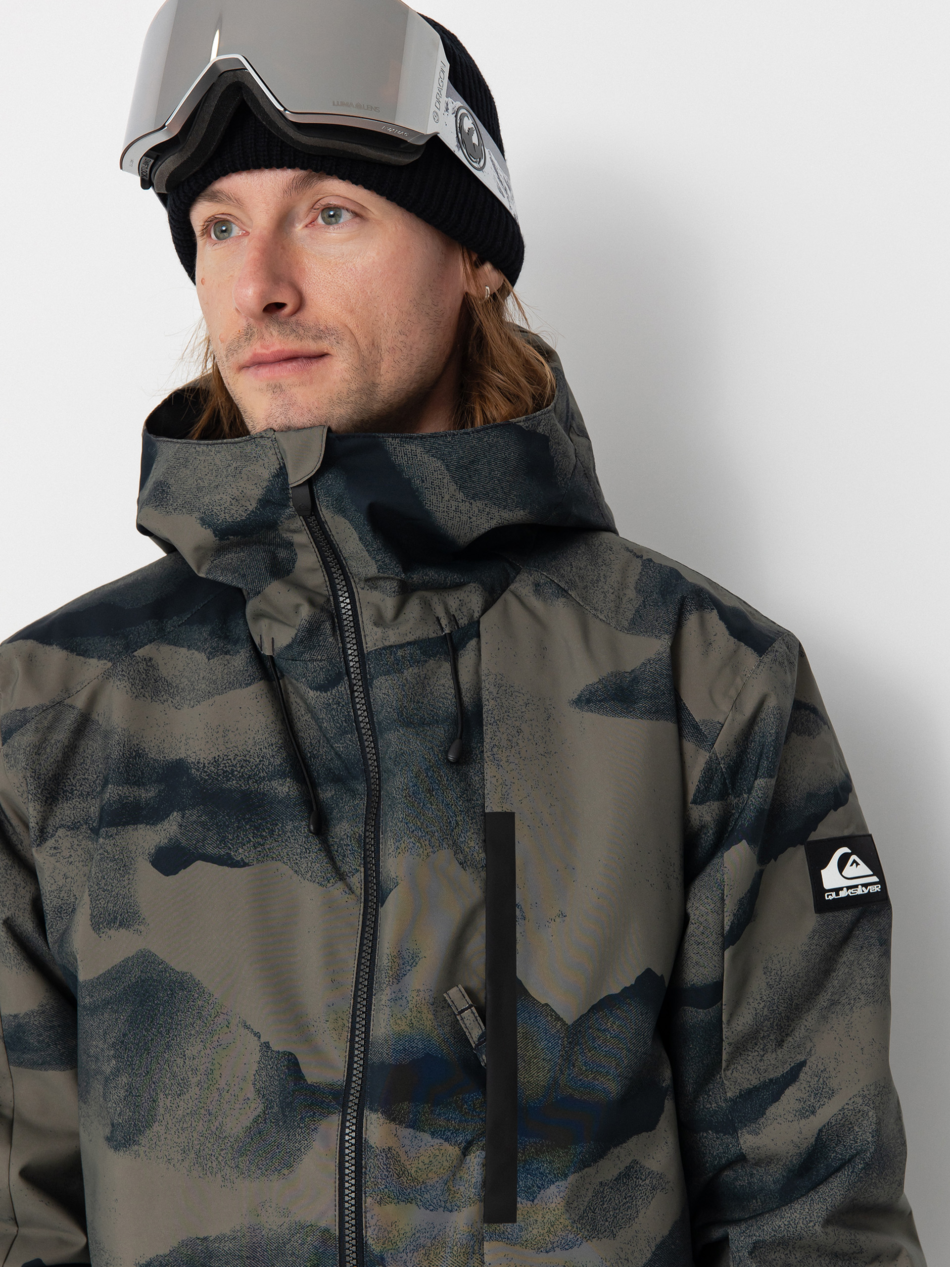 Herren Quiksilver Mission Printed Block Snowboard Jacke (mountain spray cante)