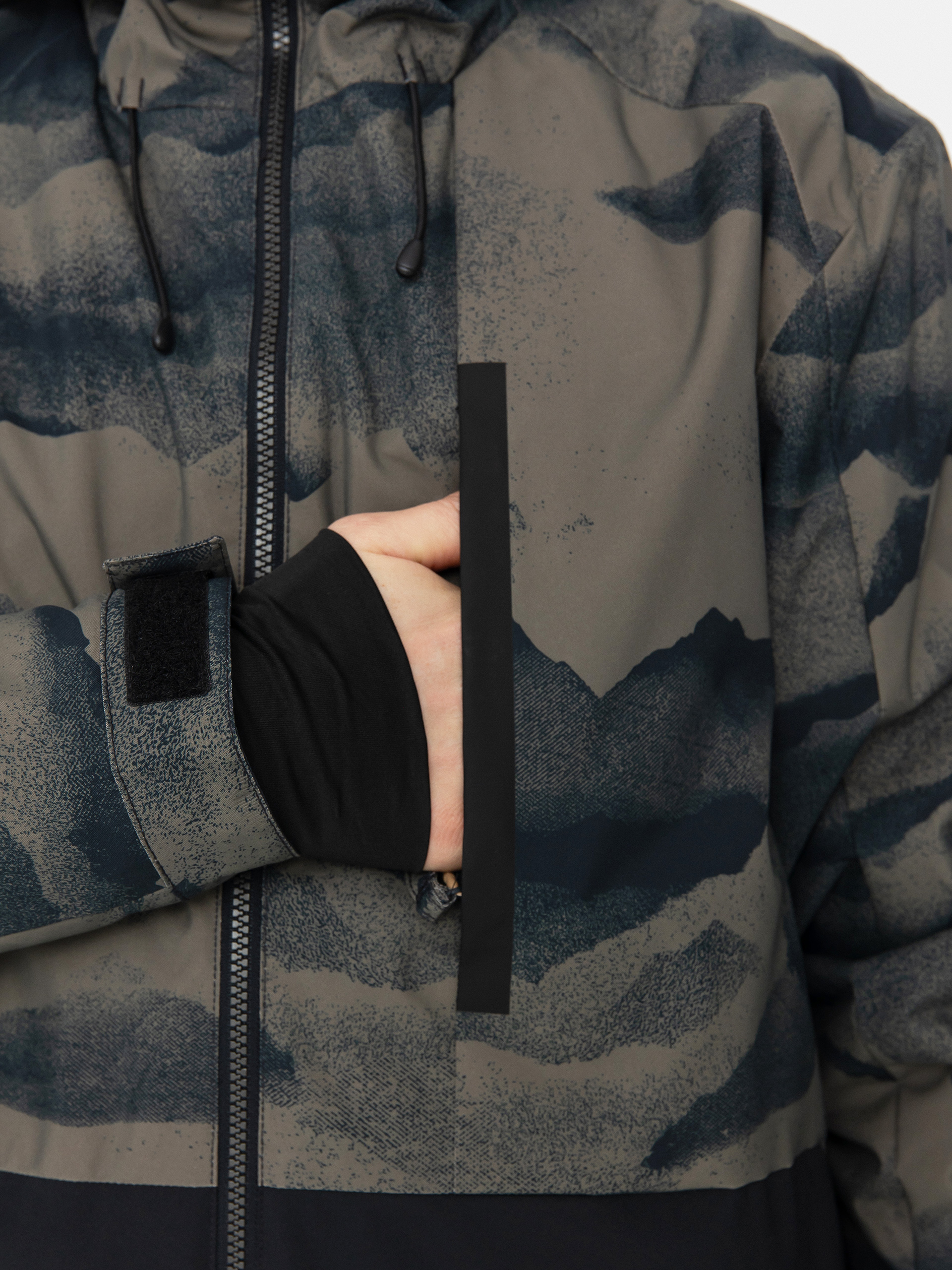 Mens Quiksilver Mission Printed Block Snowboard jacket (mountain spray cante)