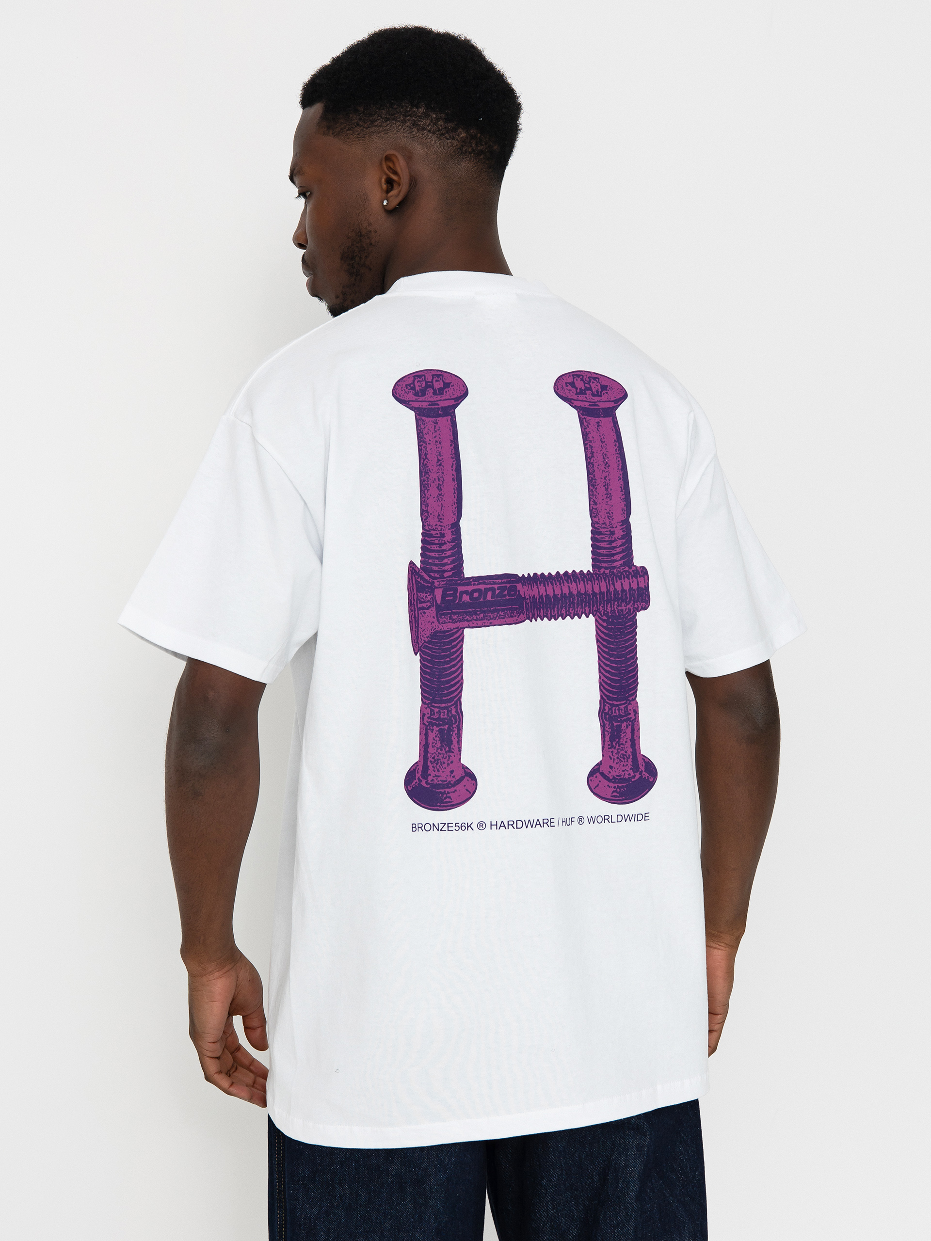 HUF T-Shirt X Bronze H Bolts TT (white)