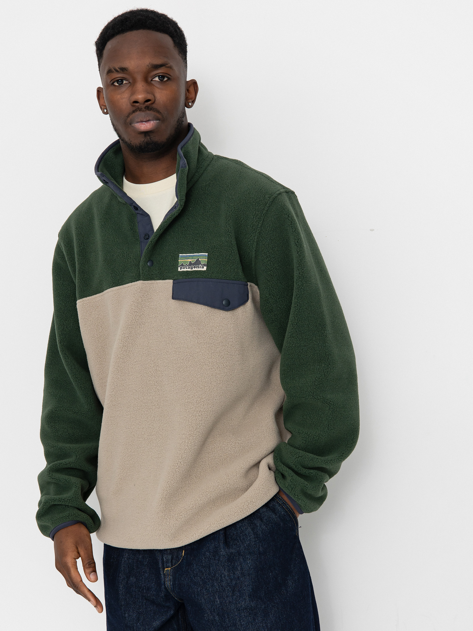 grey warm fleece mens