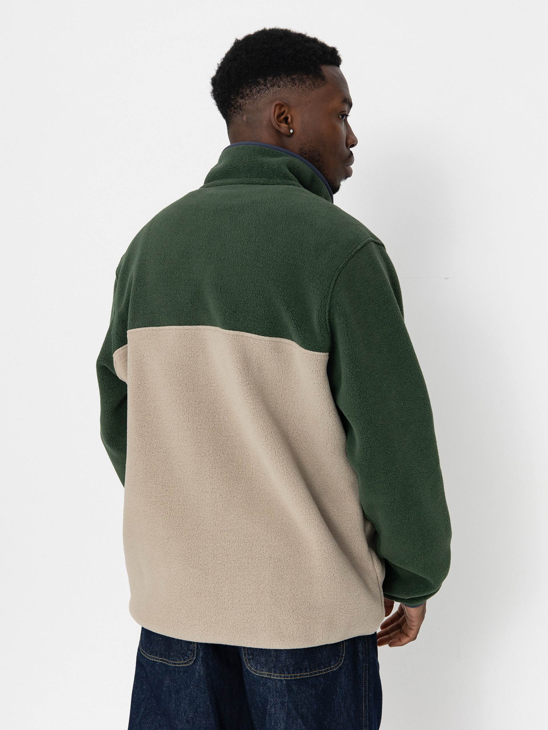 Patagonia LW Synch Snap T Fleece - beige, green (seabird grey)