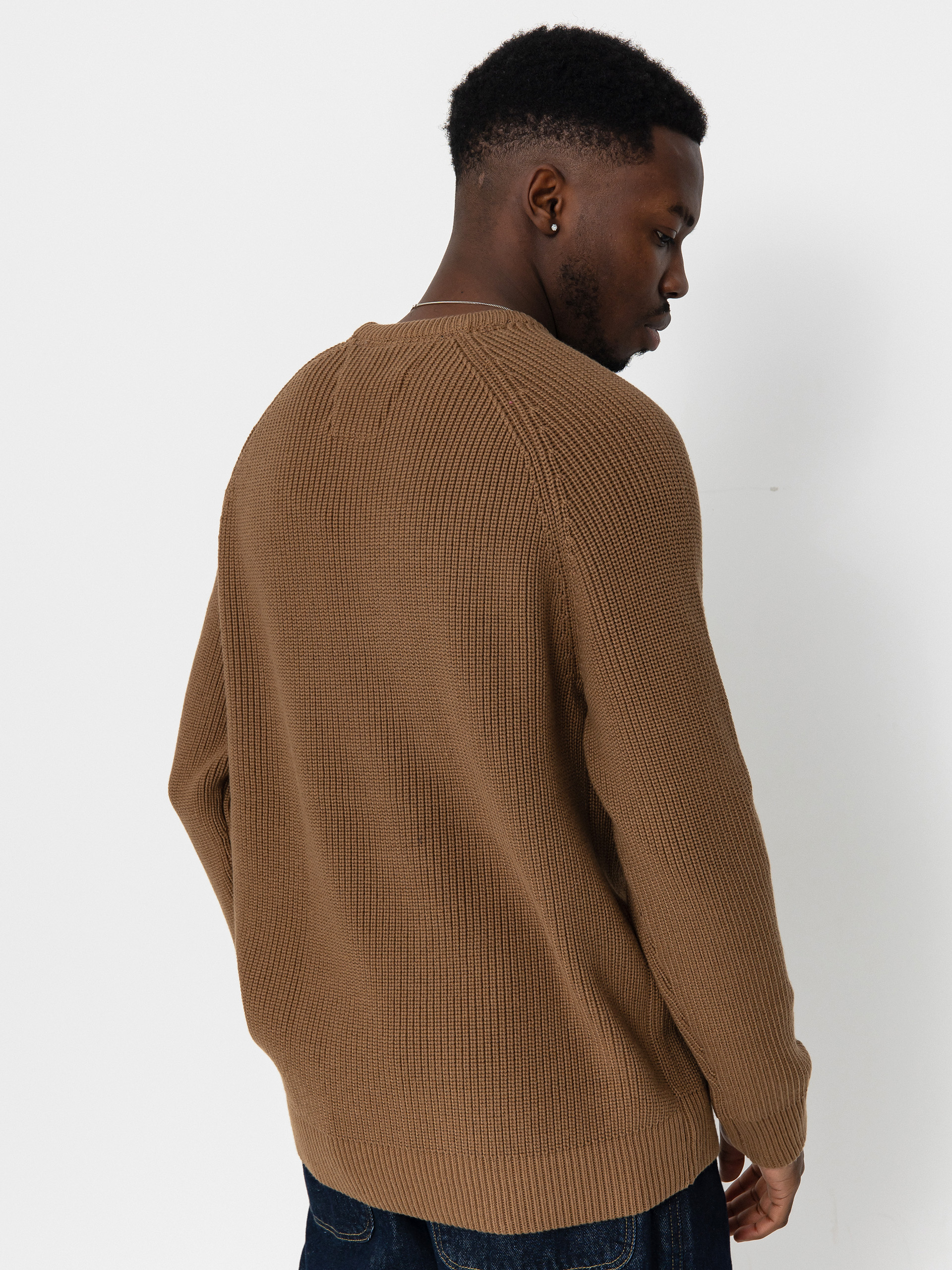 Poetic Collective Graff Knitted Crewneck Sweatshirt (brown)