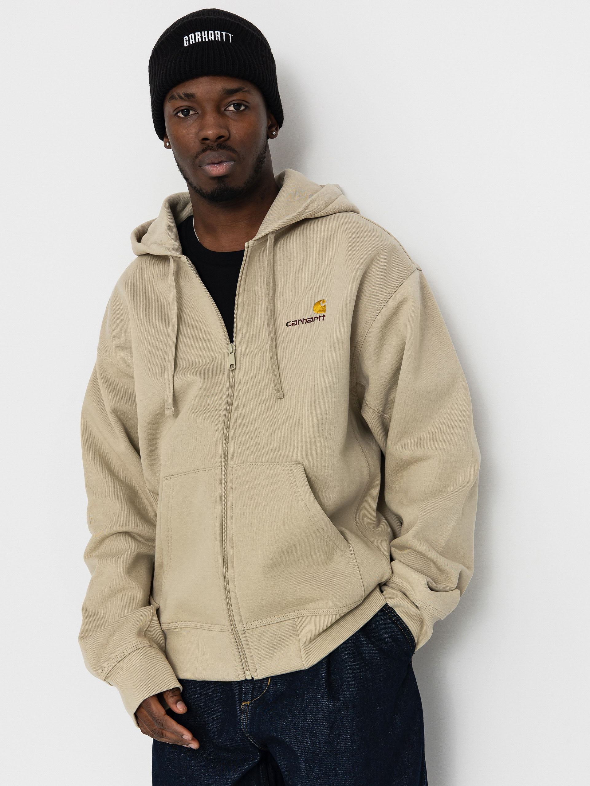 Carhartt WIP American Script ZHD Hoodie - beige (fleur de sel)