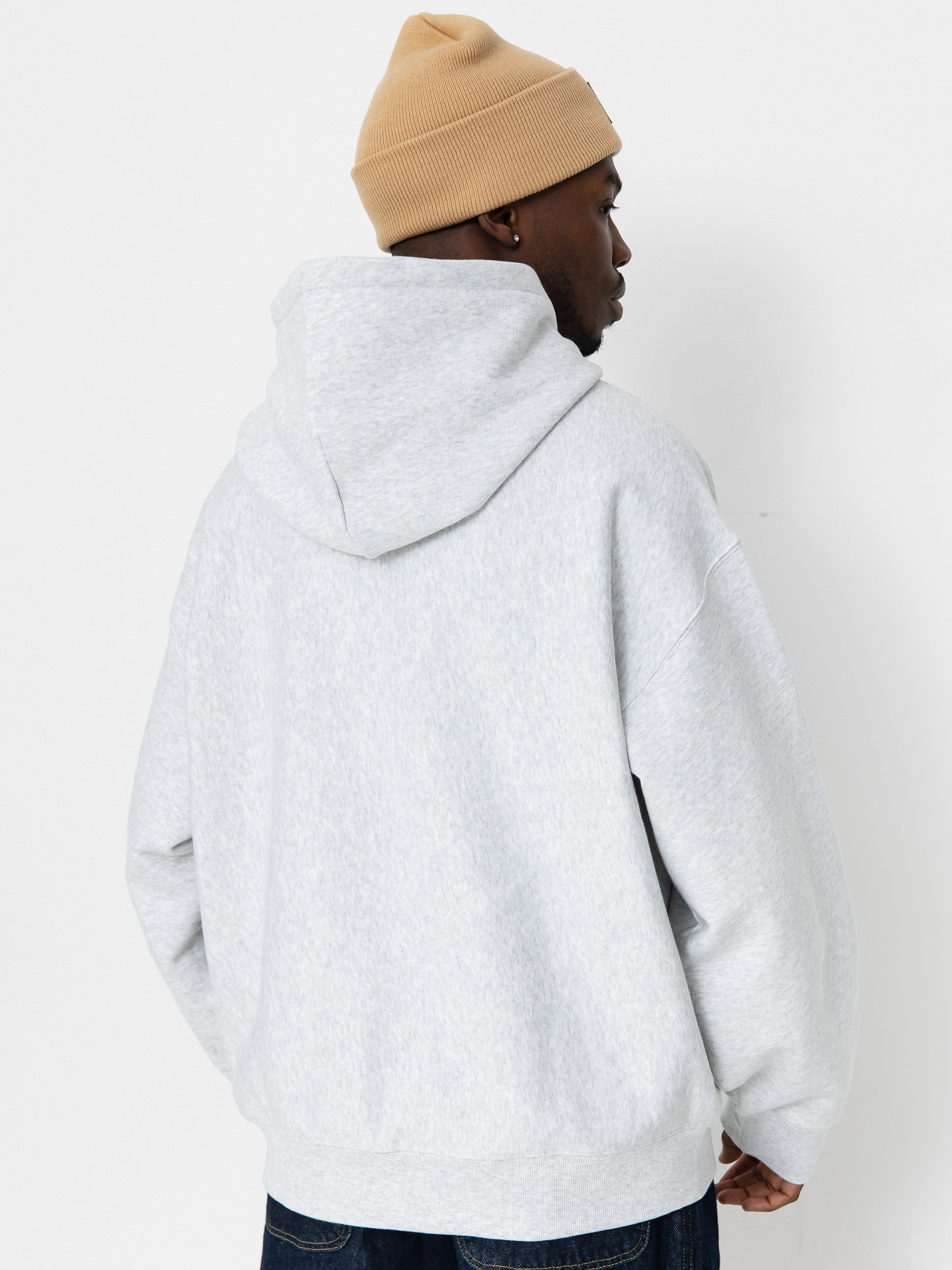 Carhartt WIP Label Script HD Hoodie - grey (ash heather)