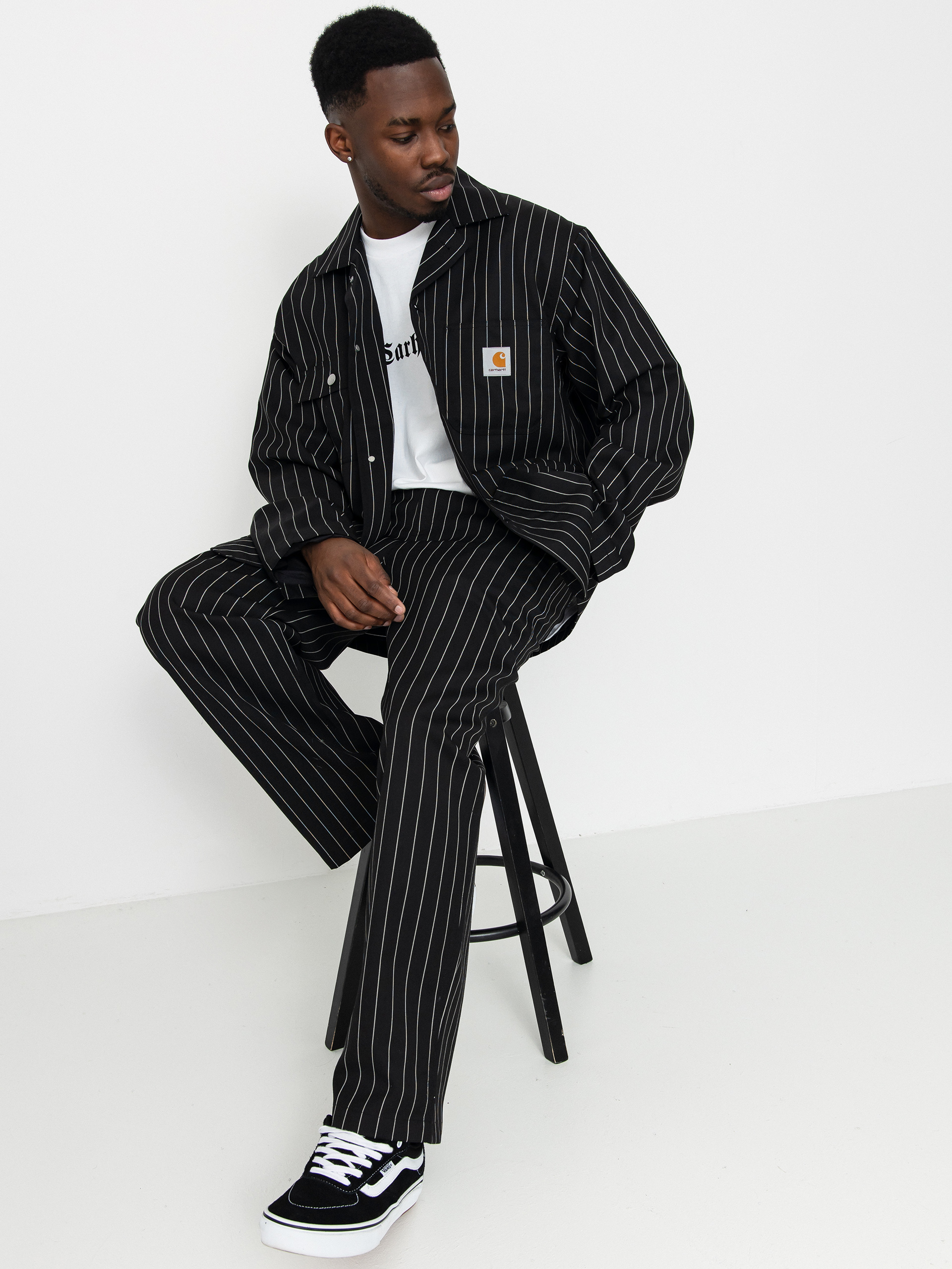 Carhartt WIP Jacket Seaton Blazer black (seaton stripe black)