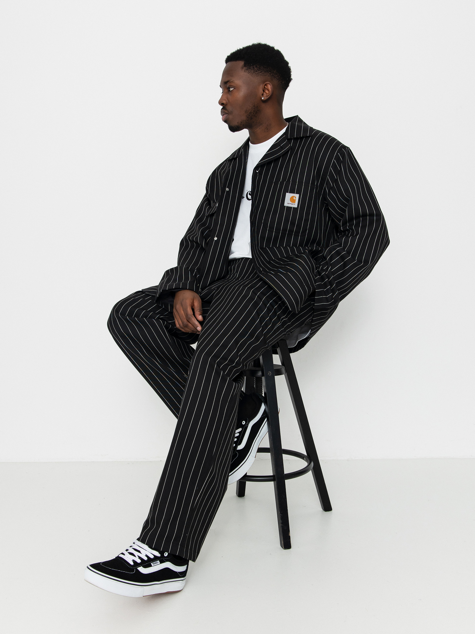 carhartt WIP カーハート　 SEATON BLAZER Lサイズ Carhartt WIP Jacket Seaton Blazer - black (seaton stripe black)