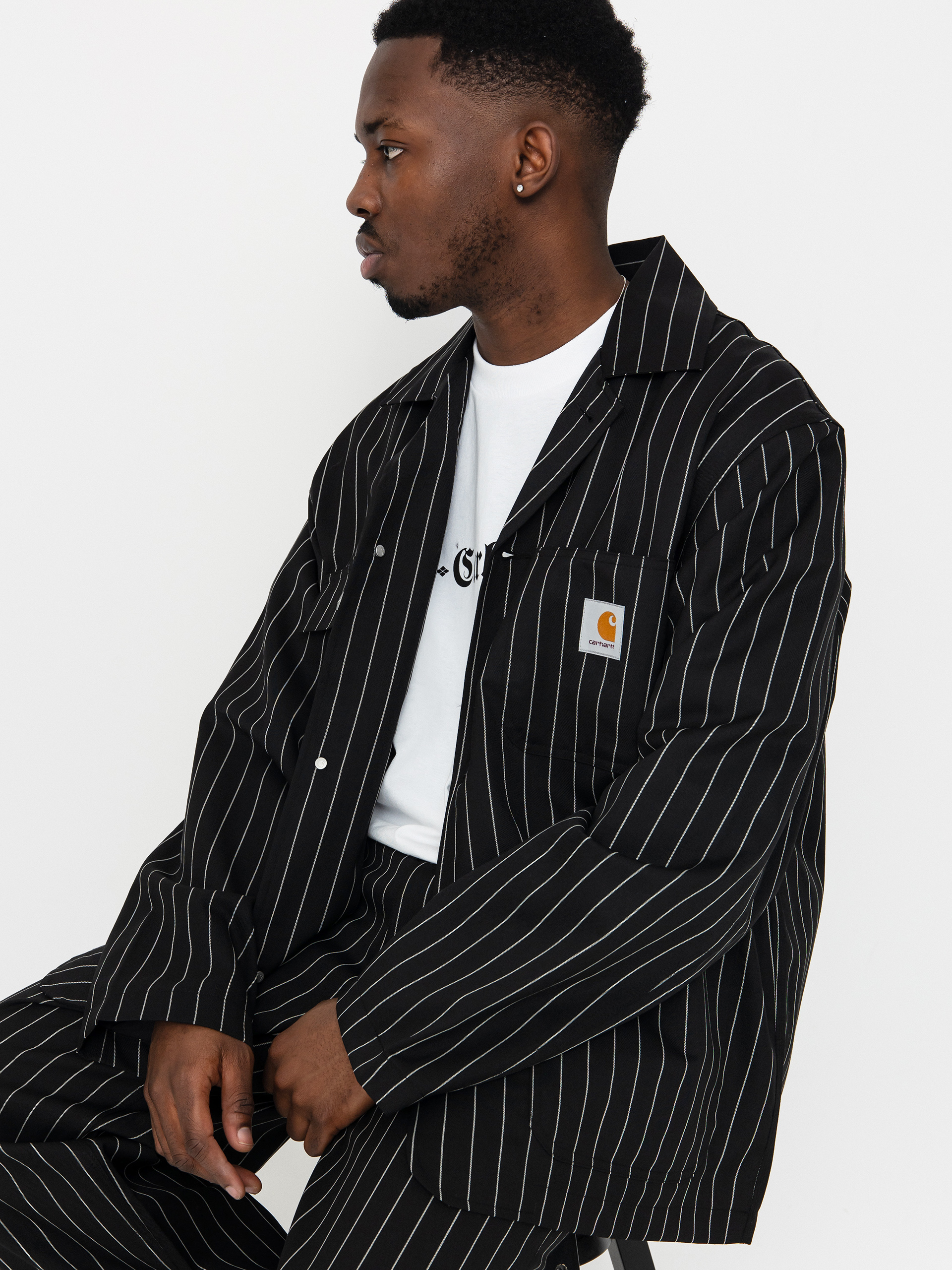 Carhartt WIP Jacke Seaton Blazer (seaton stripe black)