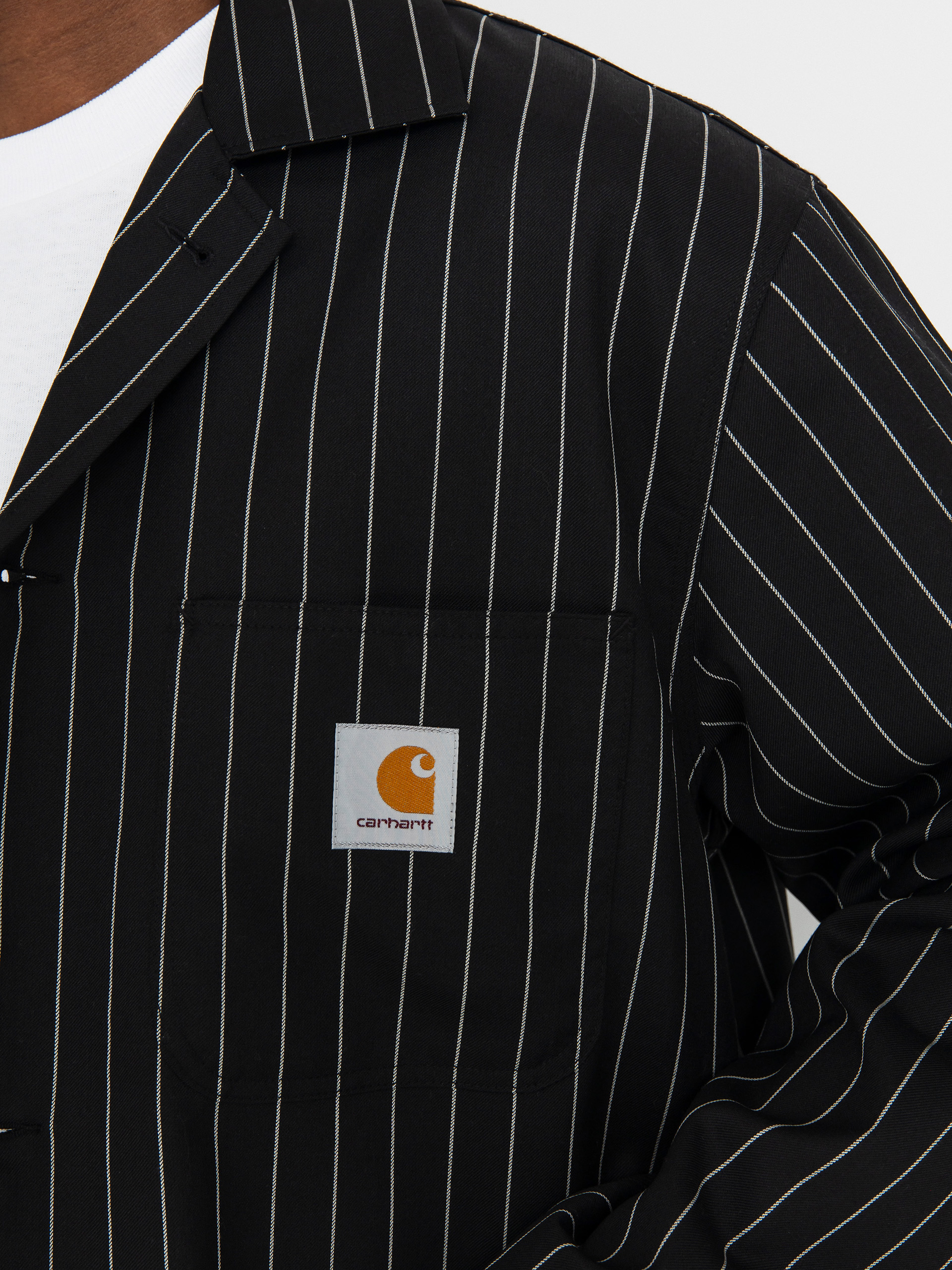 Carhartt WIP Jacket Seaton Blazer - black (seaton stripe black)