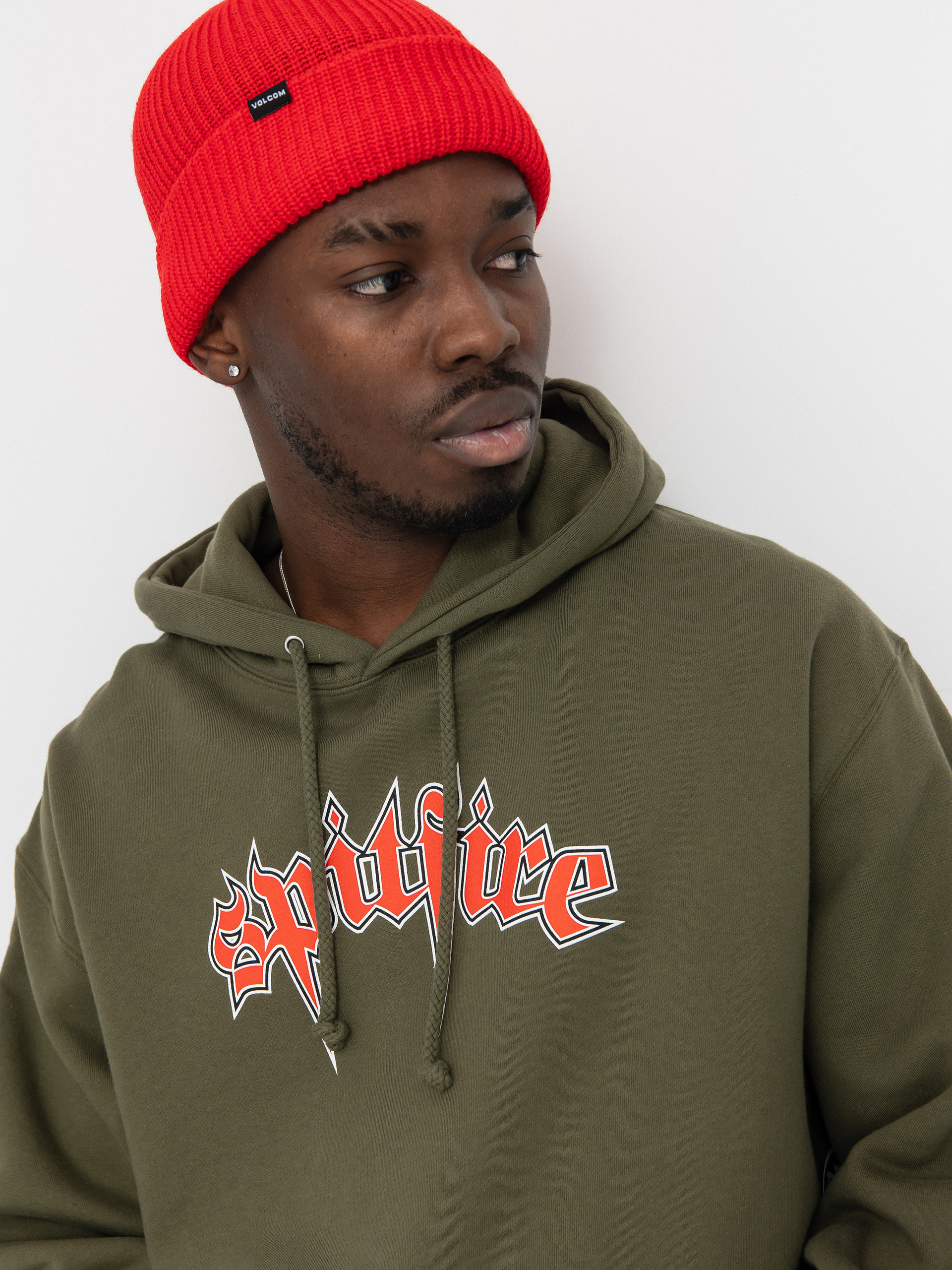 Spitfire Venom HD Hoodie (army green/red)