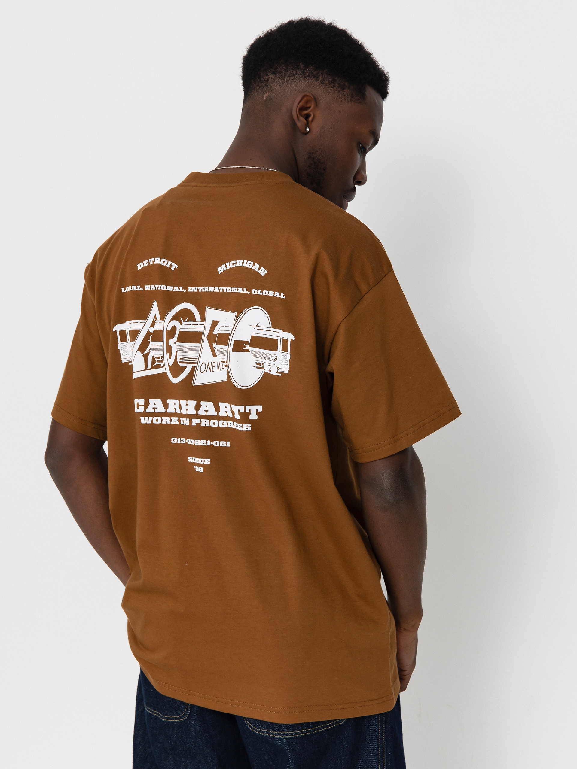 Carhartt WIP T-Shirt Runaway (hamilton brown/white)