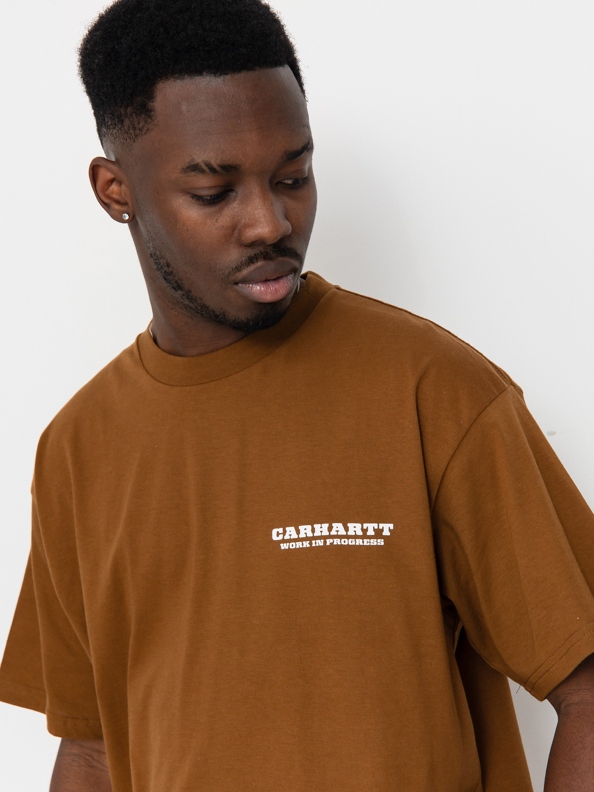 Carhartt WIP T-Shirt Runaway (hamilton brown/white)
