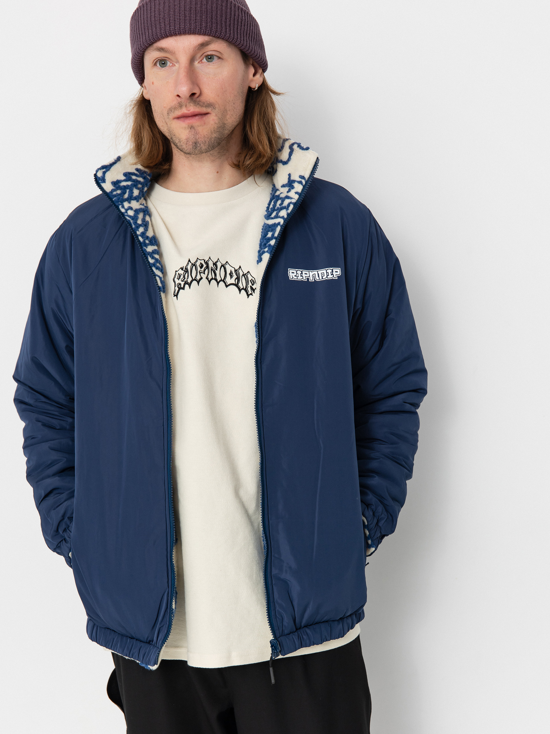 RipNDip Jacket Haku Reversible (off white/navy)