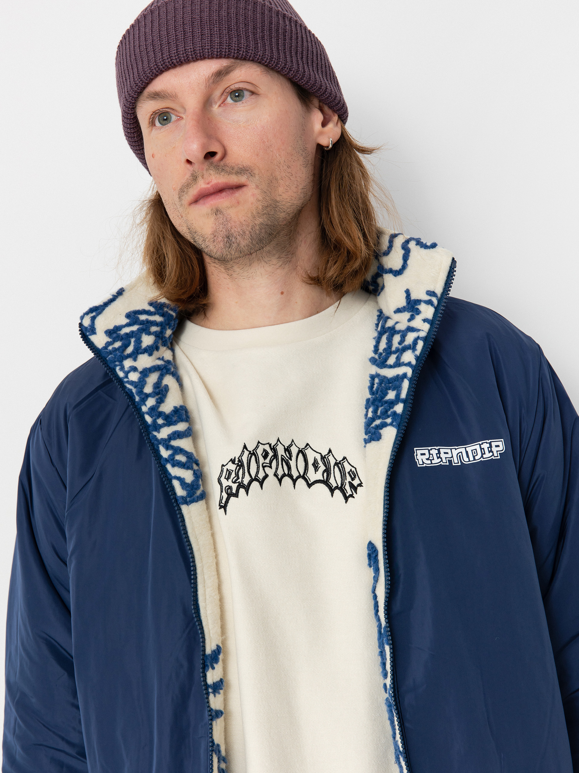 RipNDip Jacket Haku Reversible (off white/navy)