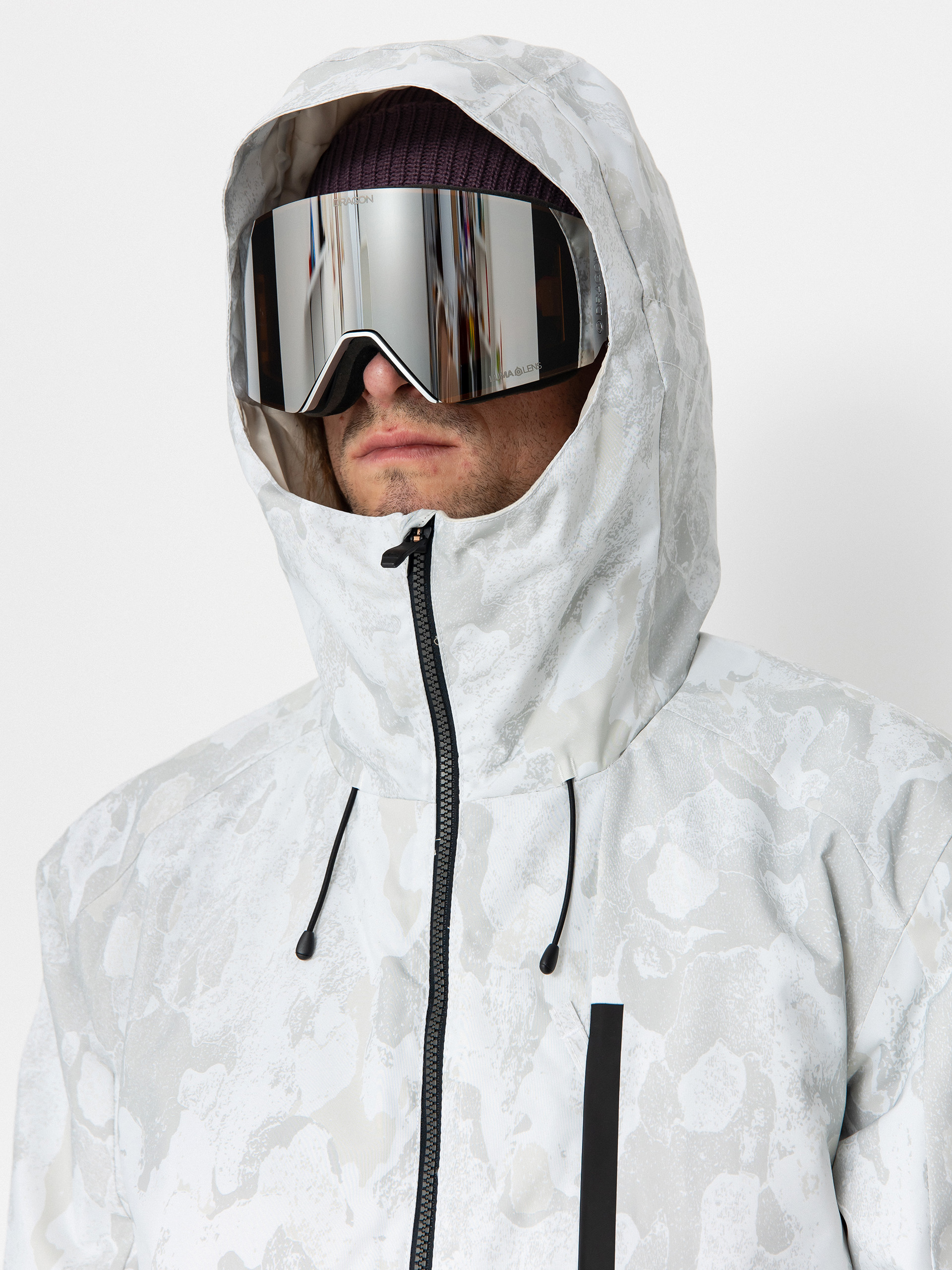 Mens Quiksilver Snowboard jacket Mission Printed Block (nature zoom birch)