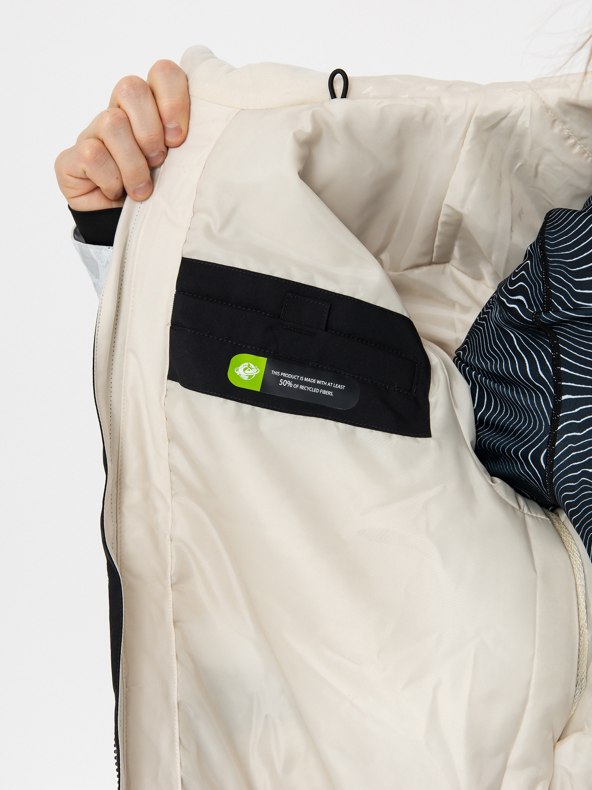 Mens Quiksilver Snowboard jacket Mission Printed Block (nature zoom birch)