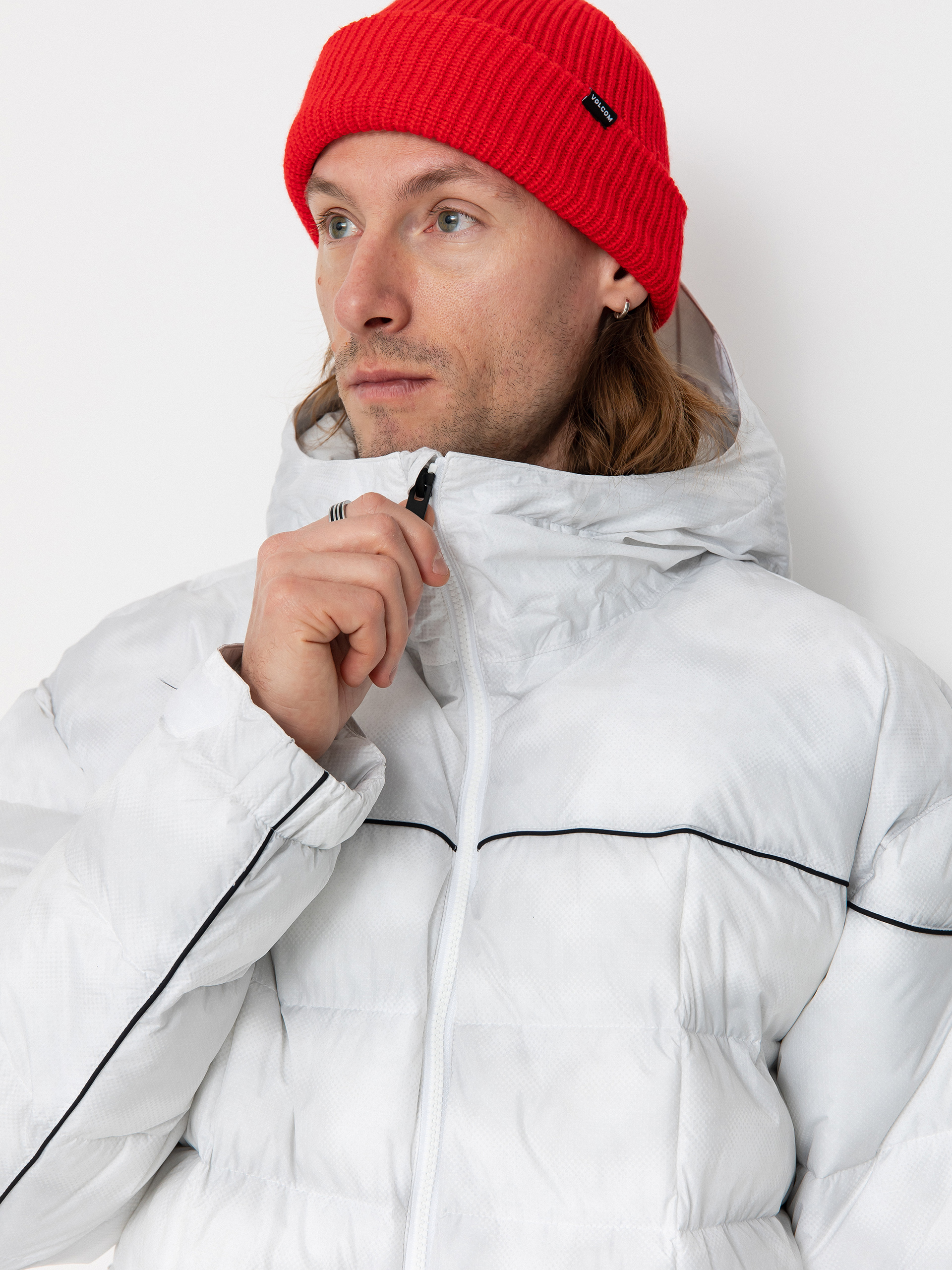 Mens Volcom Snowboard jacket Sew Down (white camo)