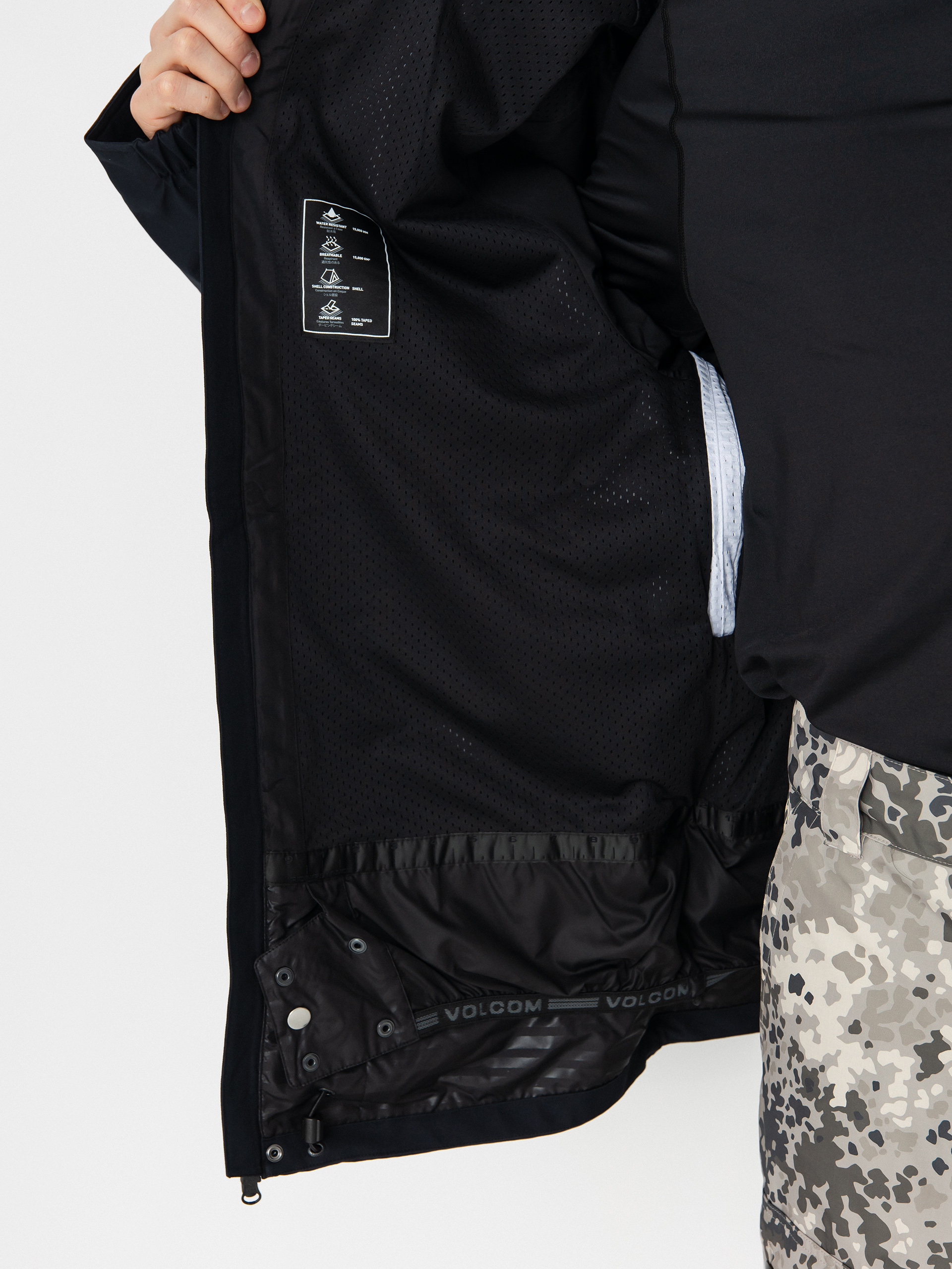 Mens Volcom Snowboard jacket Brighton Full Zip (black)