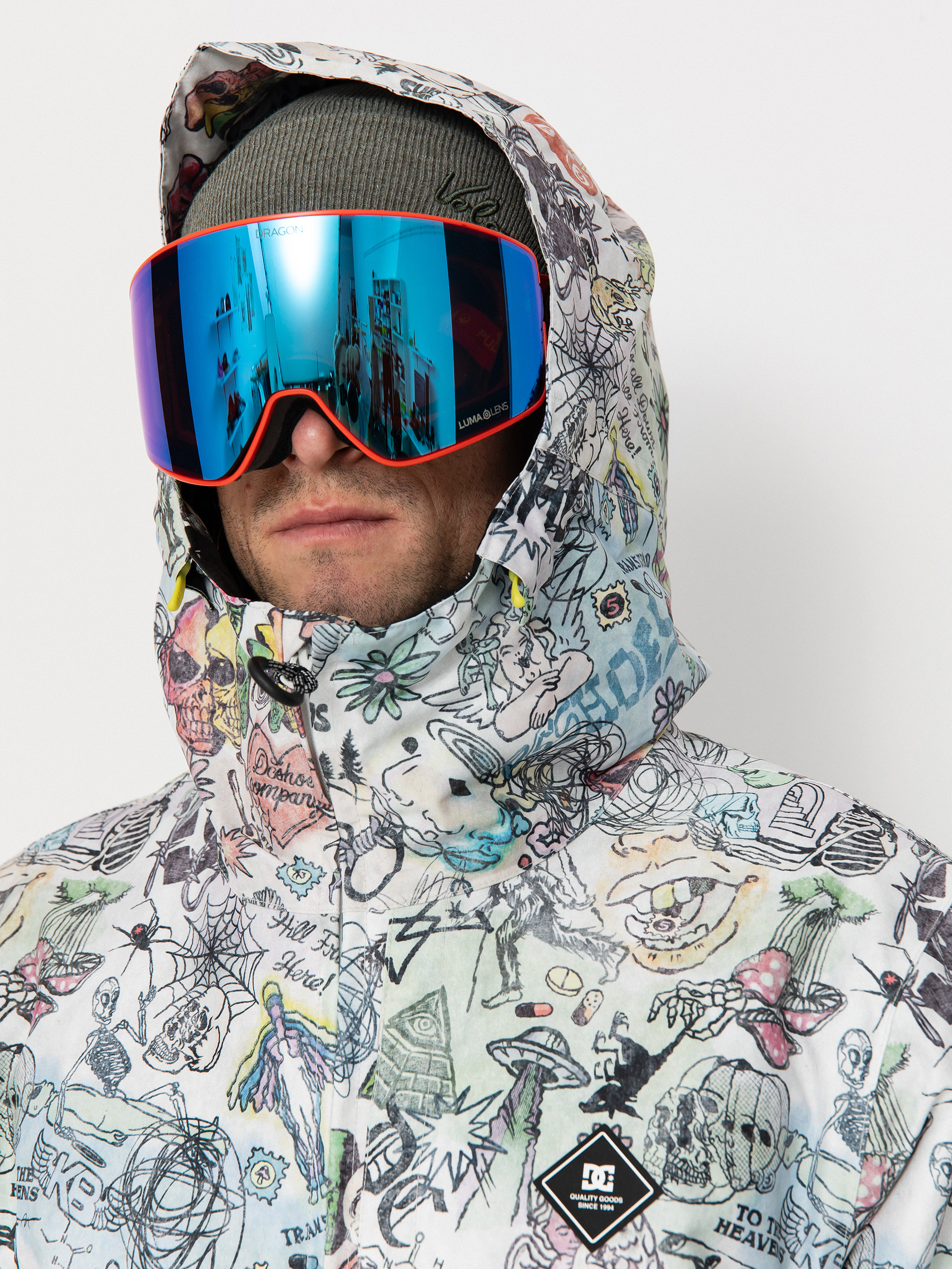 Mens DC Snowboard jacket Basis Print (vision quest)