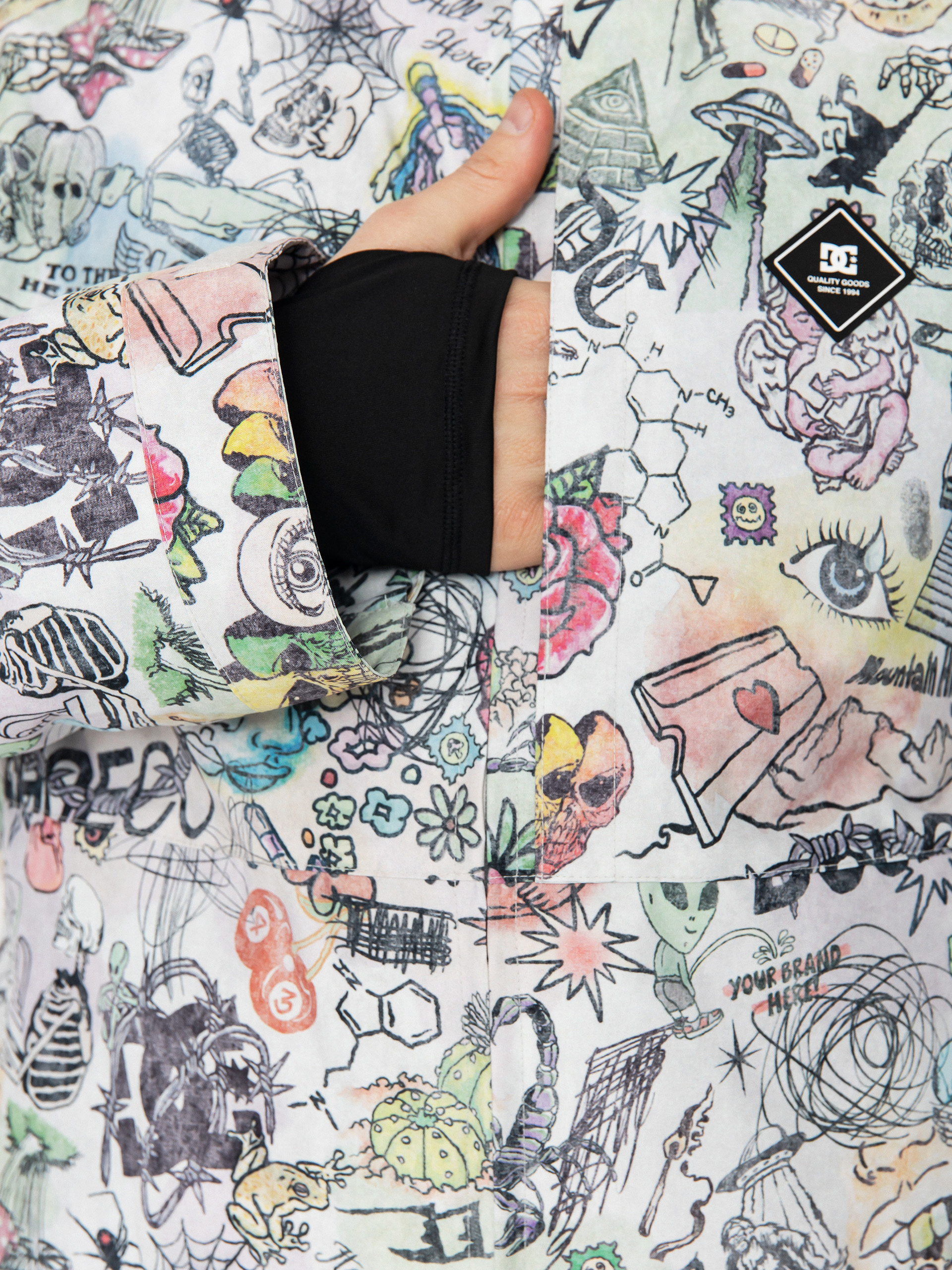 Mens DC Snowboard jacket Basis Print (vision quest)