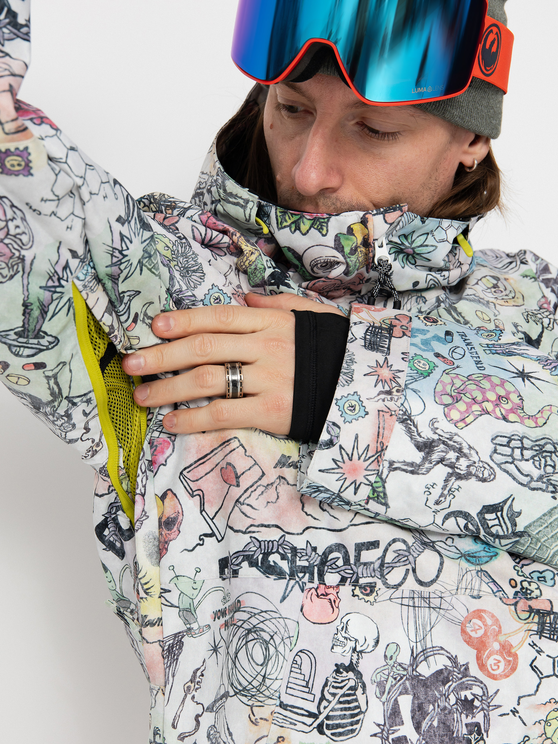 Mens DC Snowboard jacket Basis Print (vision quest)