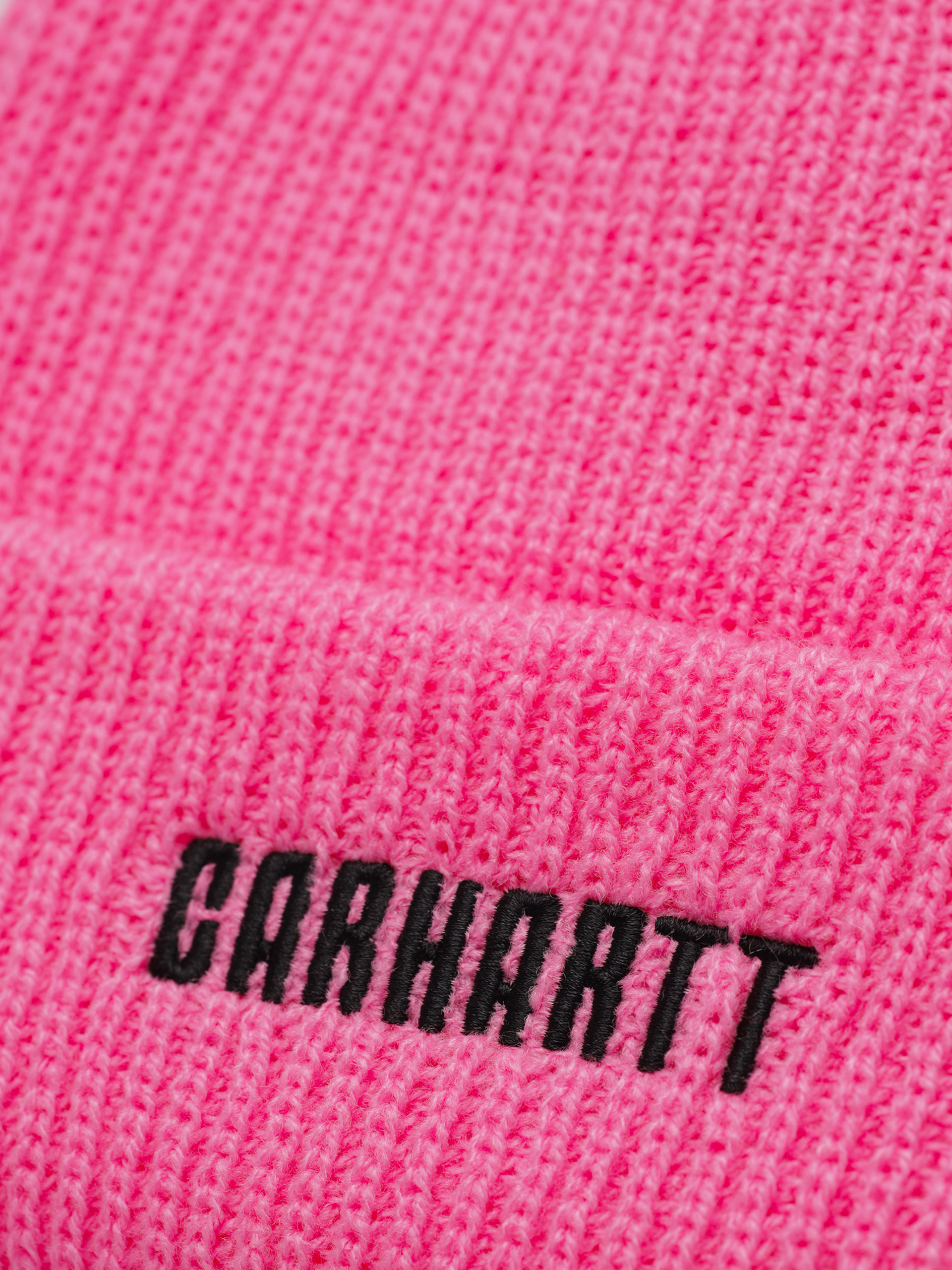 Carhartt WIP Beanie Industry (lumo pink/black)