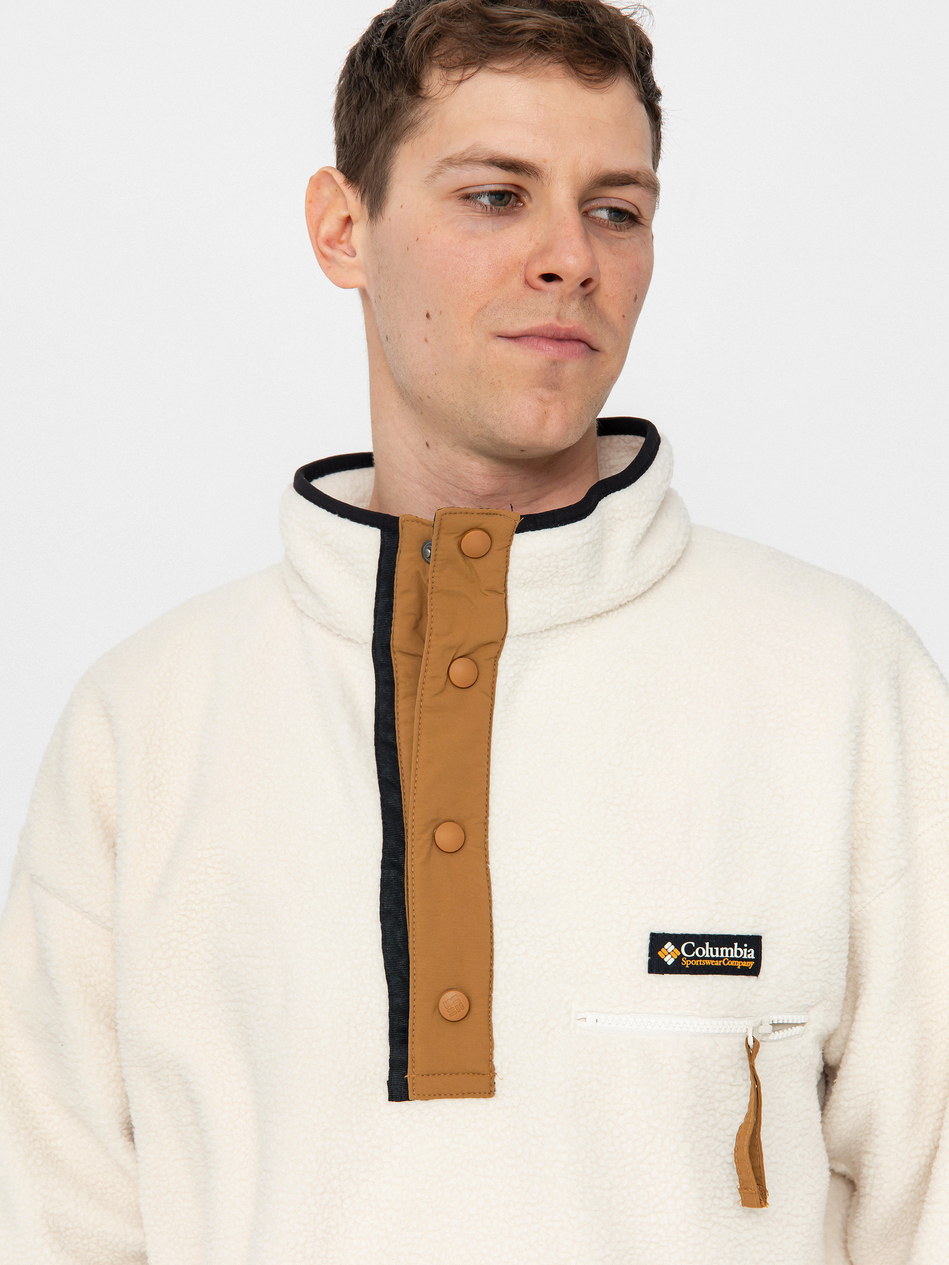 Mens Columbia Helvetia II Half Snap Fleece  (chalk)