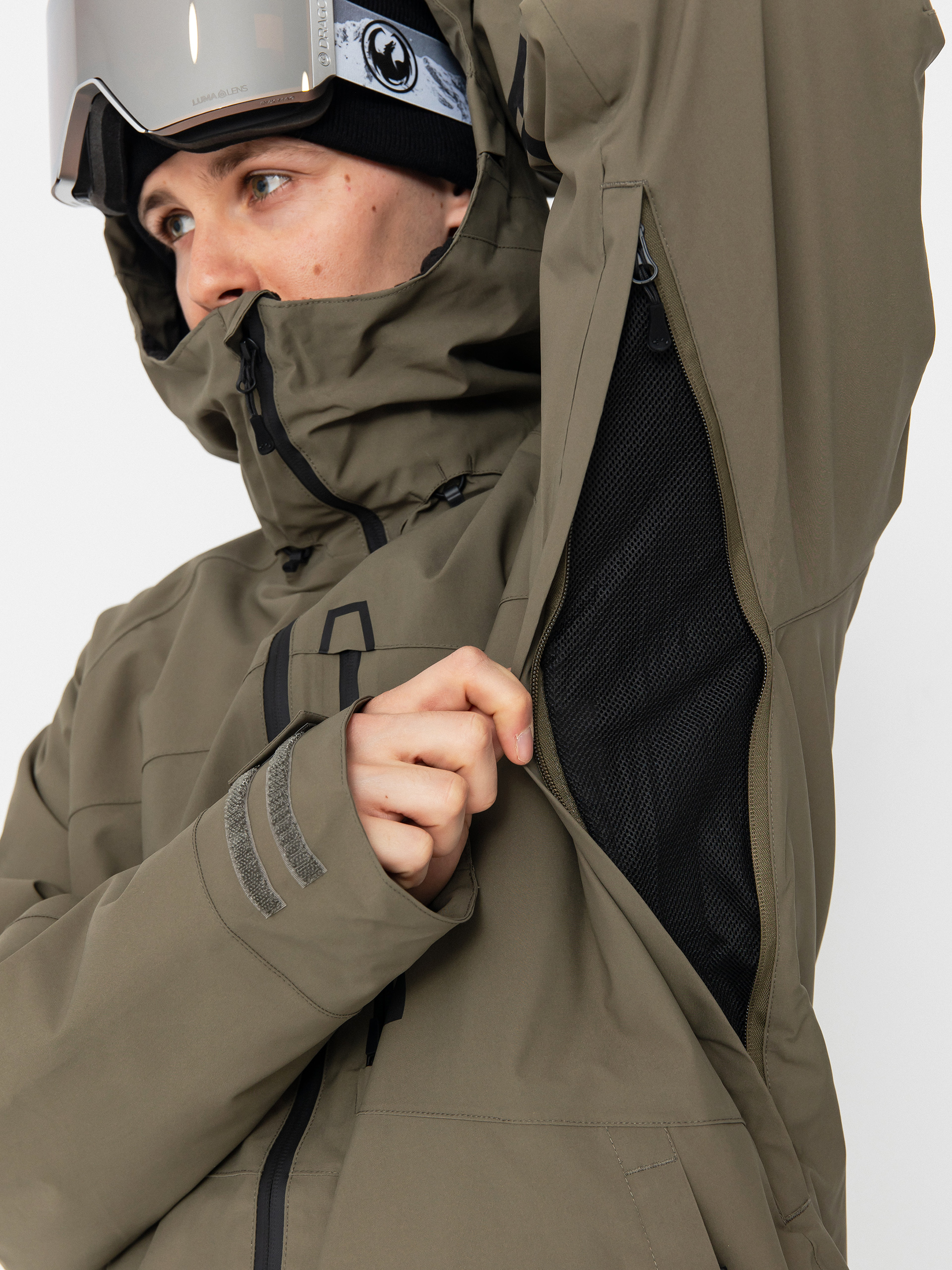 thirtytwo オリーブジャケット フード付き