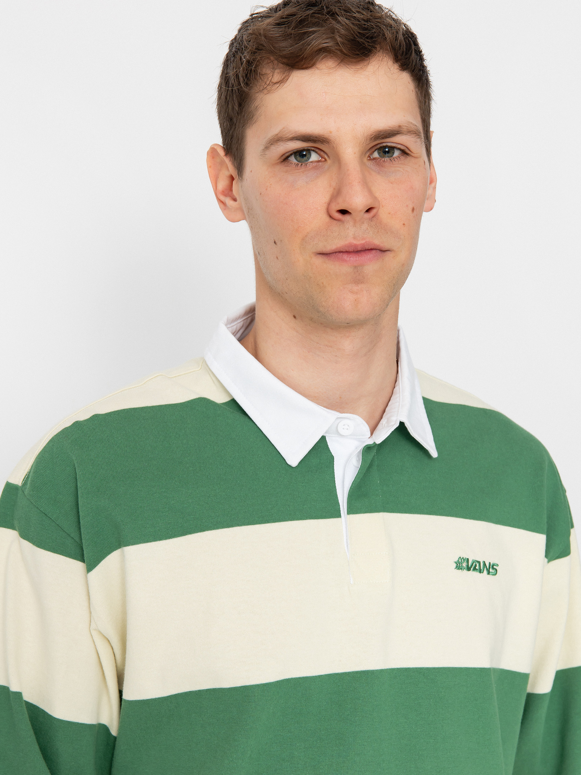 Vans Ward Stripe Rugby Knit Longsleeve (fairway/lemon icing)