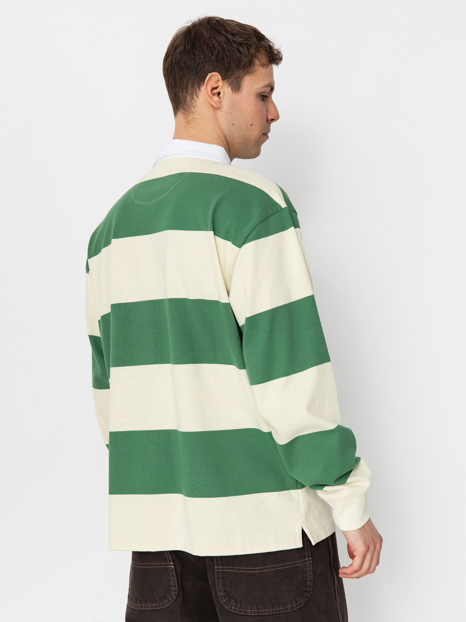 Vans Ward Stripe Rugby Knit Longsleeve (fairway/lemon icing)