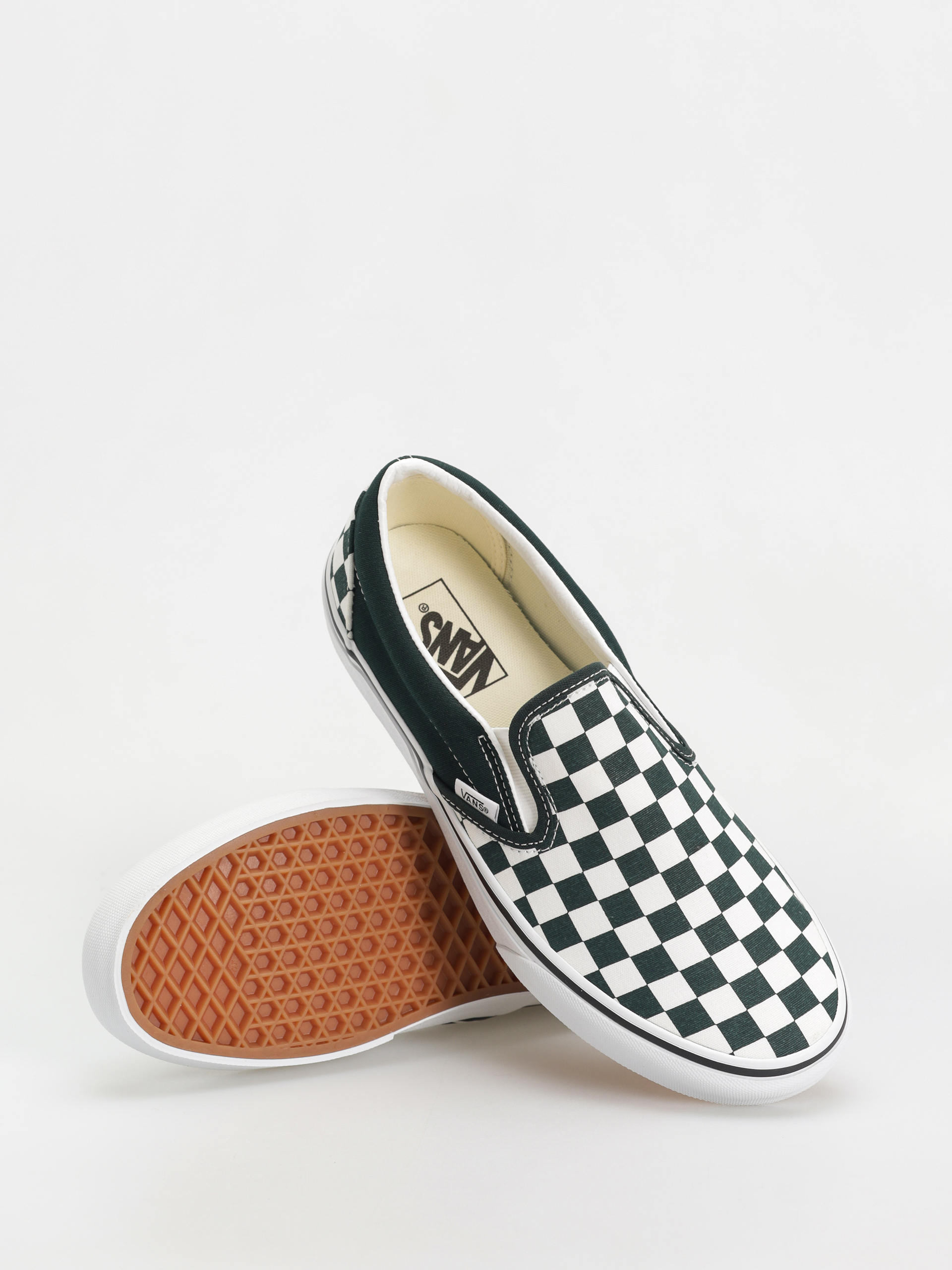 Vans Classic Slip On Shoes (color theory checkerboard scarab)