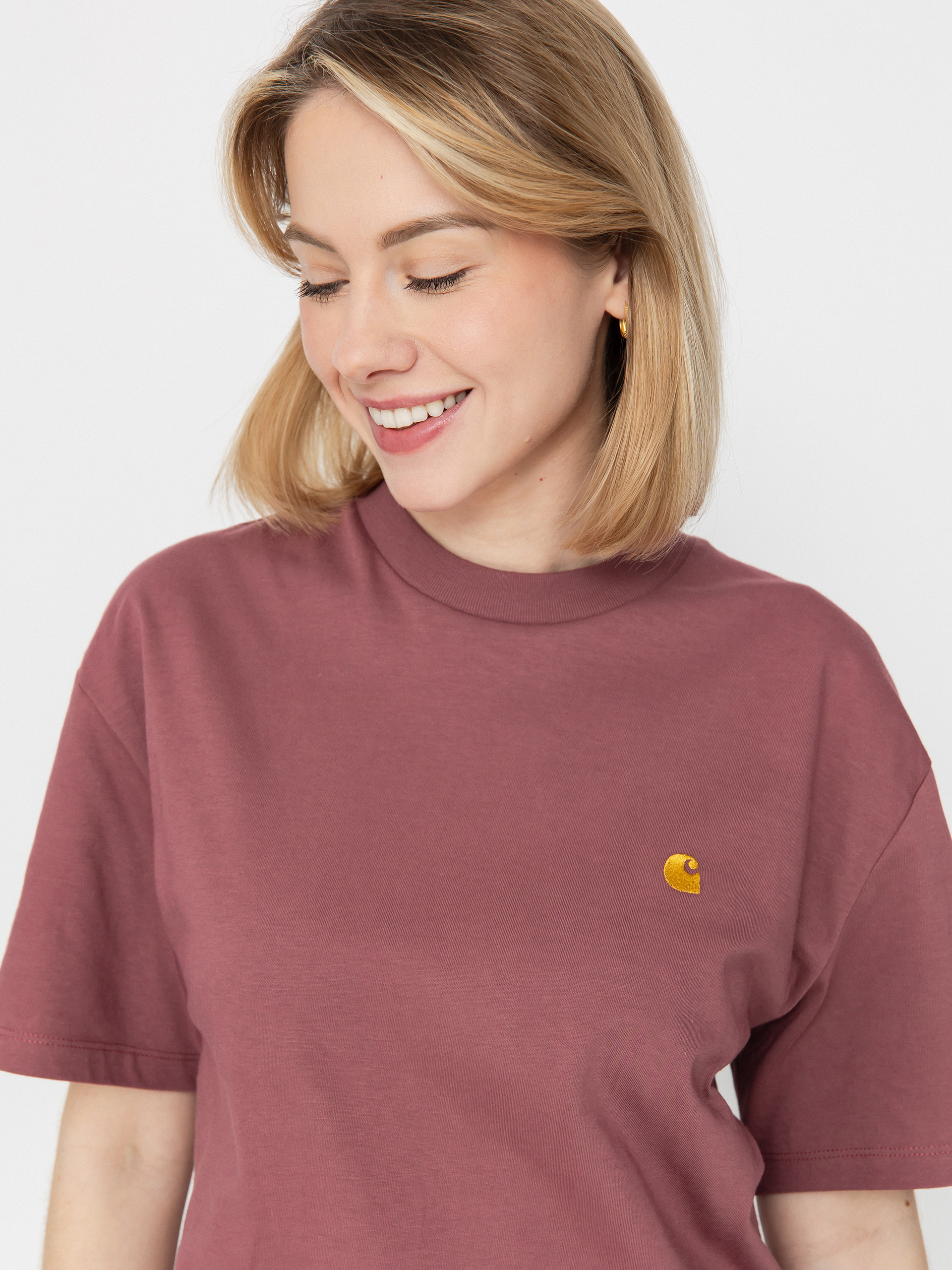 Carhartt WIP Chase Wmn T-Shirt (dusky pink/gold)