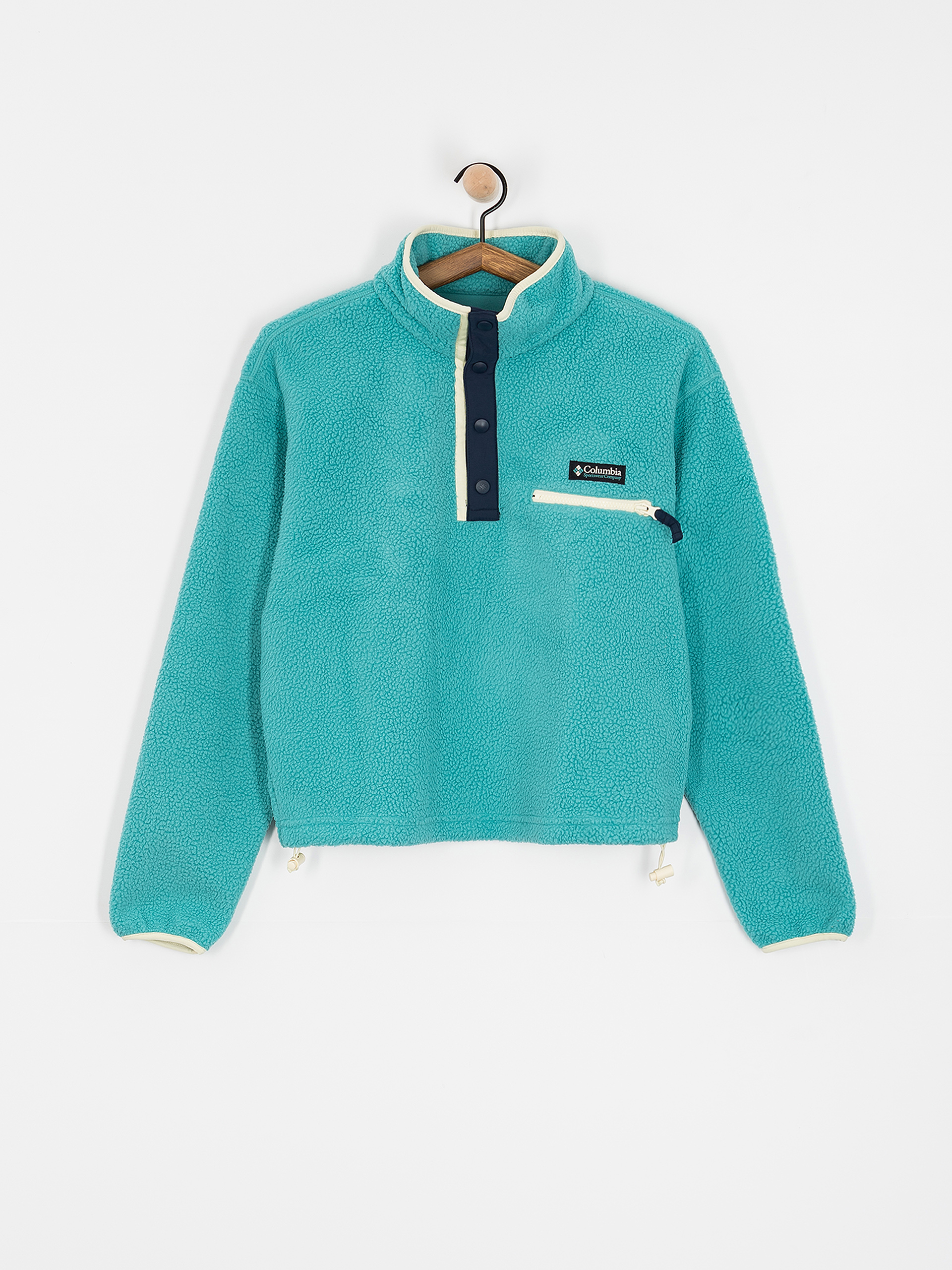 Columbia Helvetia II Cropped Half Snap Wmn Fleece Jacke (teal)