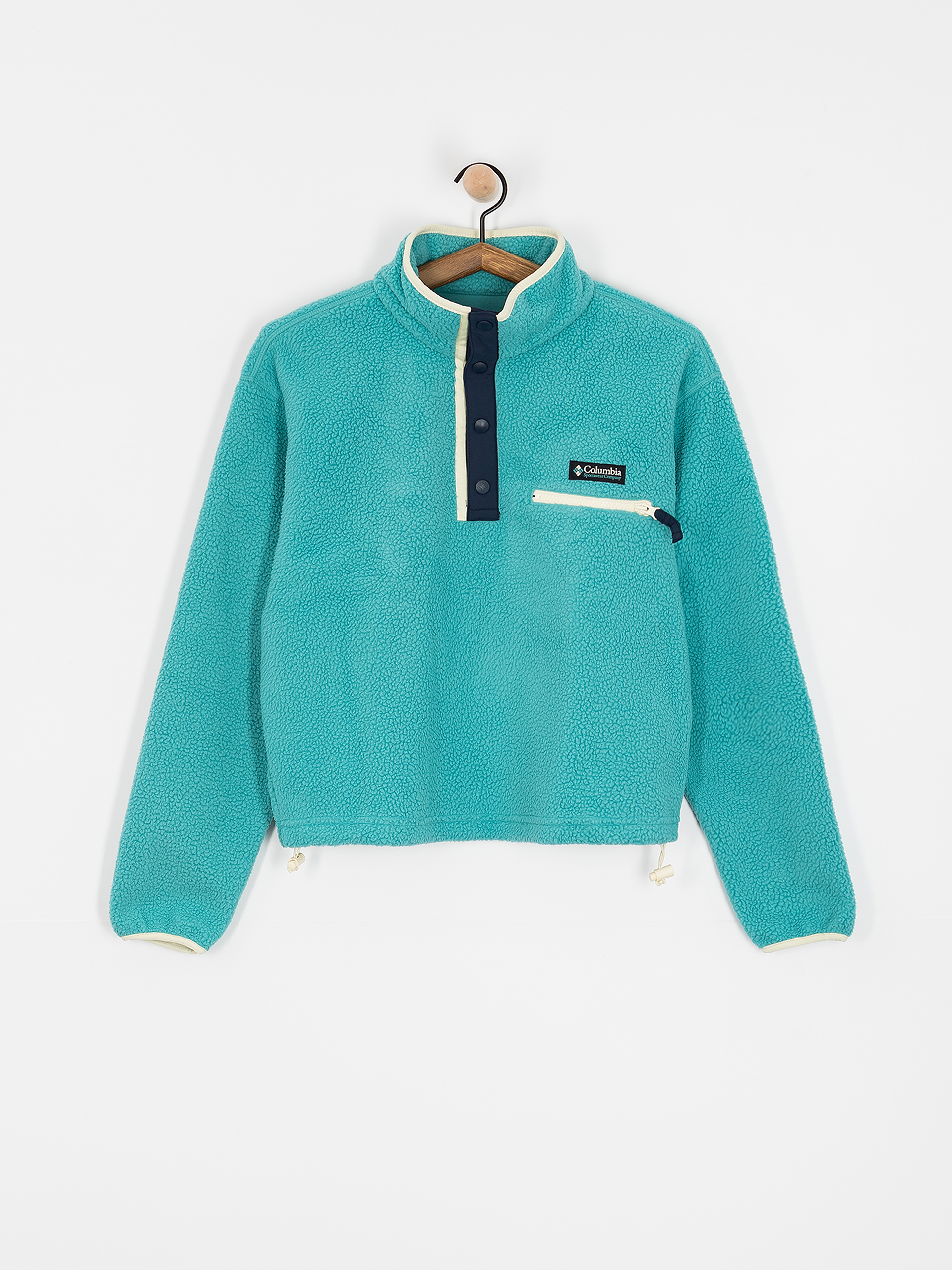Columbia Helvetia II Cropped Half Snap Wmn Fleece - (teal)